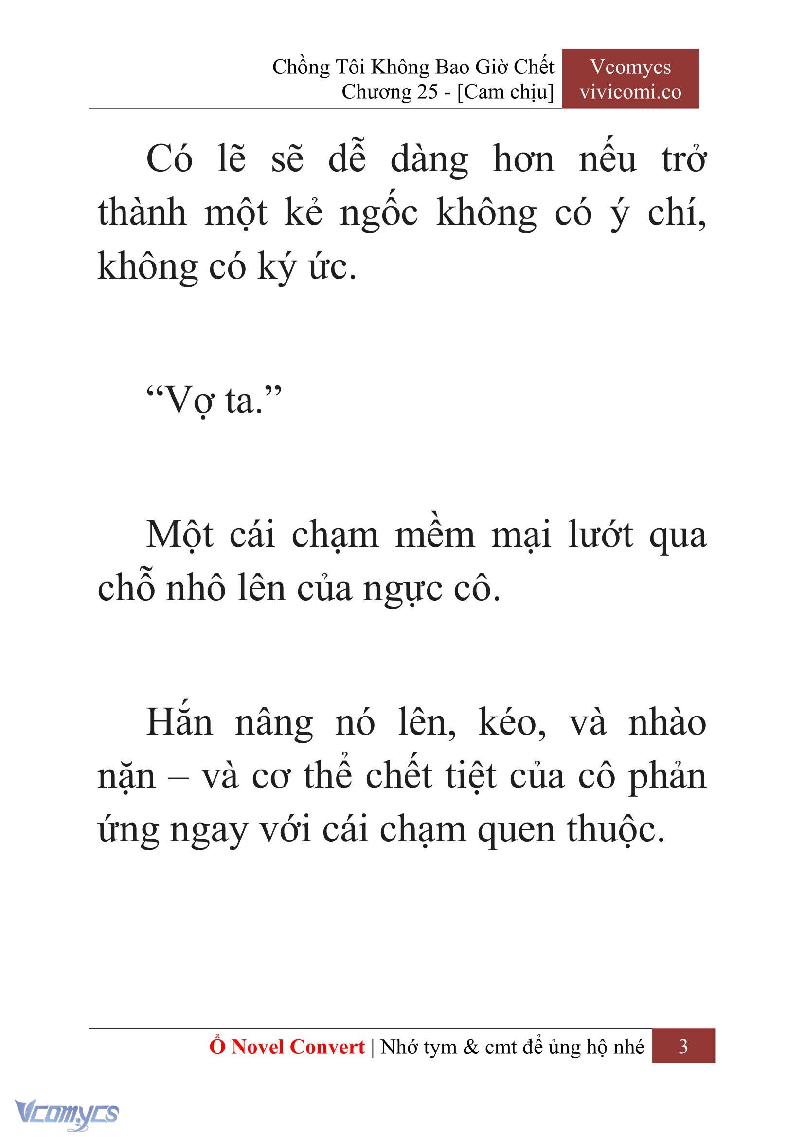 [Novel] Chồng Tôi Không Bao Giờ Chết Chap 25 - Trang 2