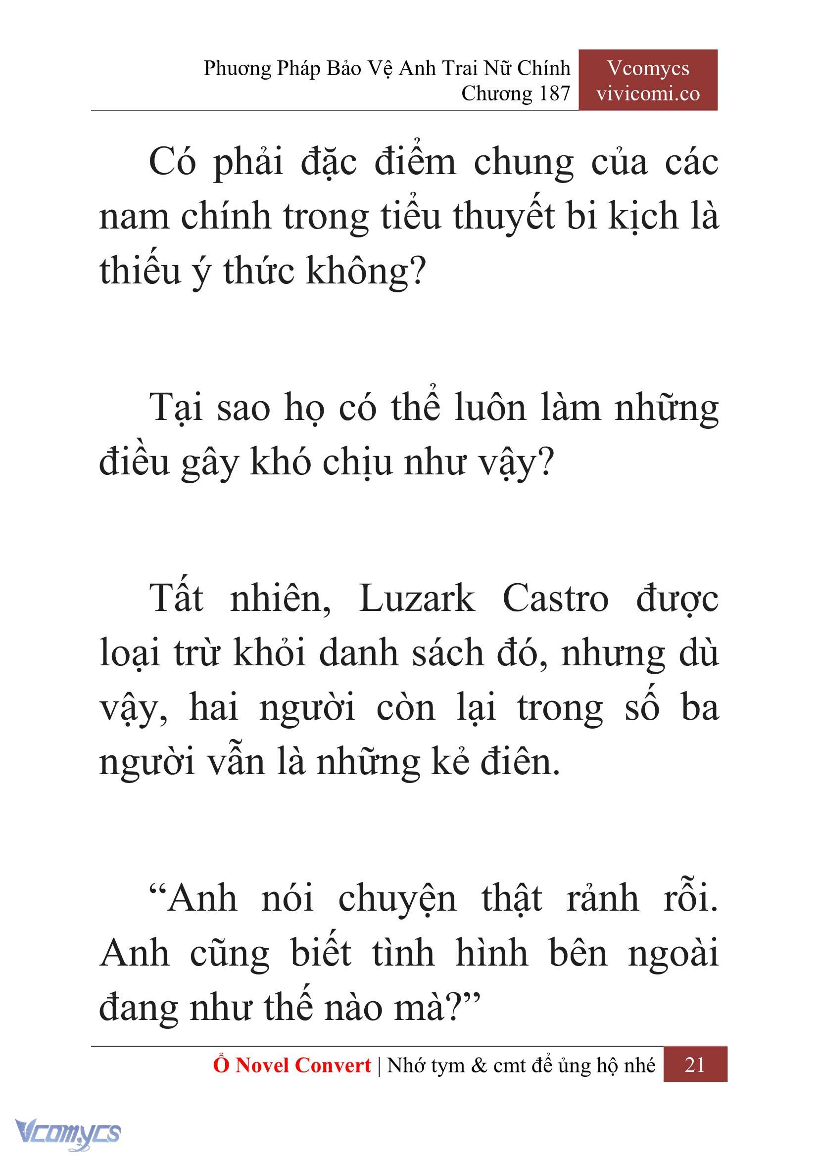 [Novel] Phương Pháp Bảo Vệ Anh Trai Nữ Chính Chap 187 - Trang 2