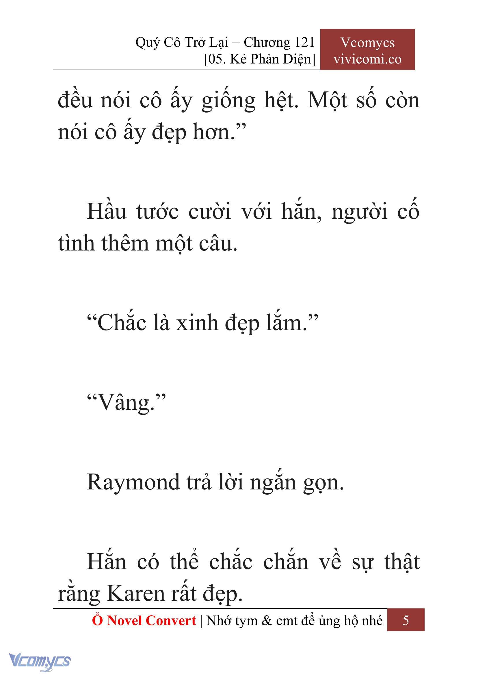 [Novel] Quý Cô Trở Lại Chap 121 - Trang 2