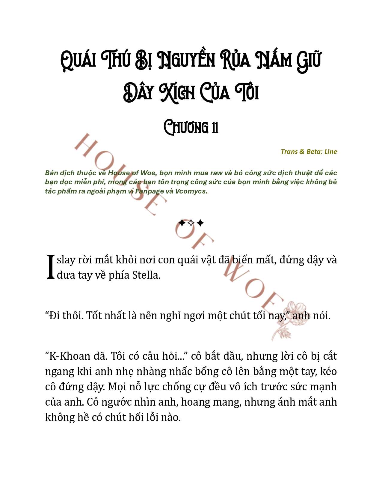 [NOVEL] QUÁI THÚ BỊ NGUYỀN RỦA NẮM GIỮ DÂY XÍCH CỦA TÔI Chap 11 - Trang 2