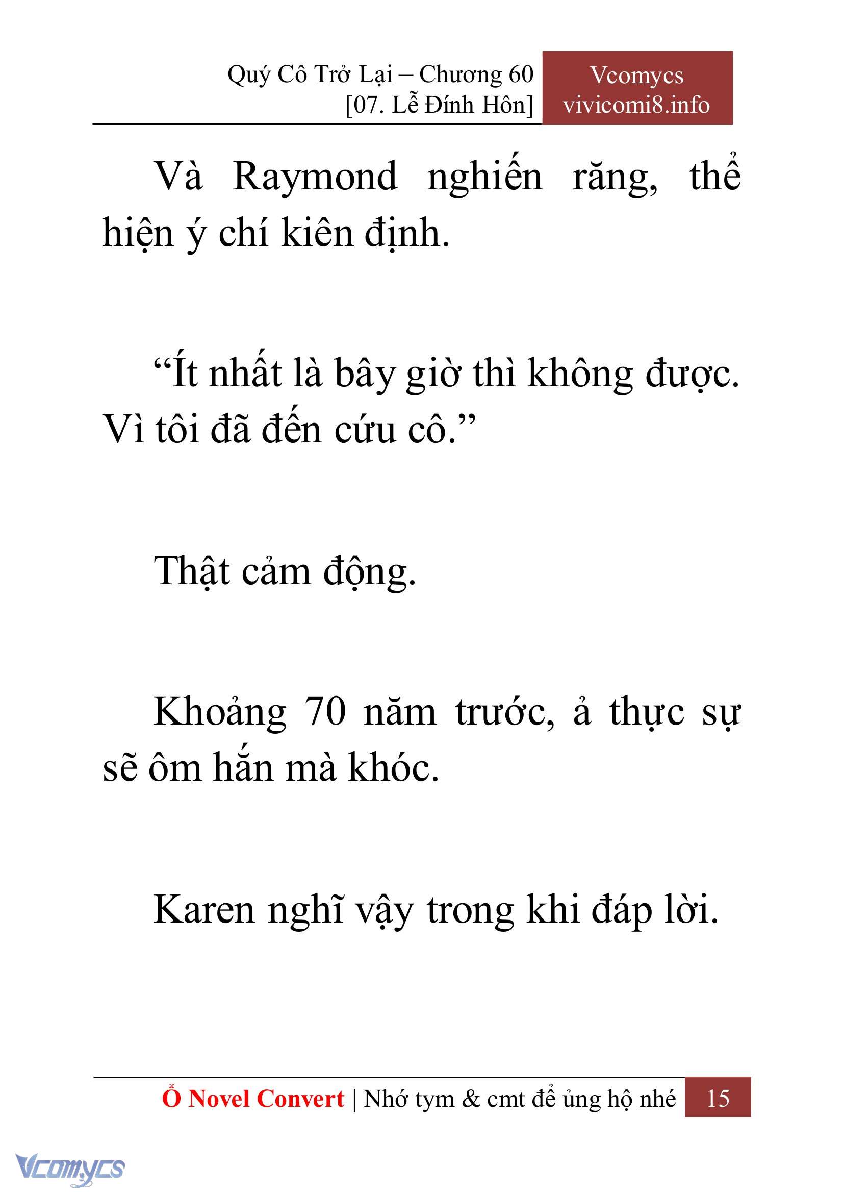 [Novel] Quý Cô Trở Lại Chap 60 - Trang 2
