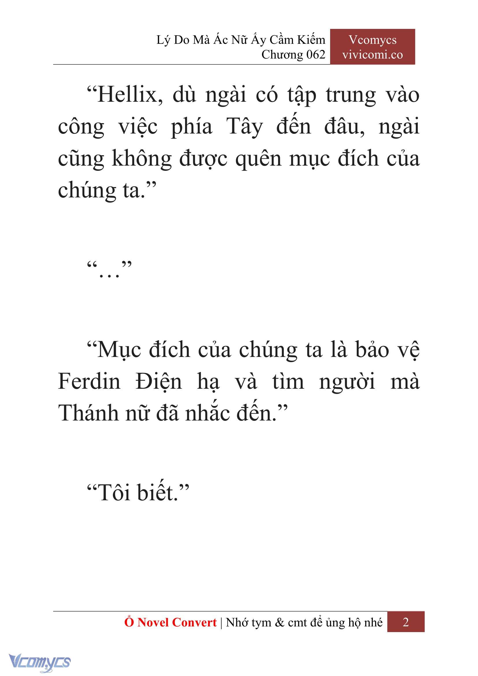 [Novel] Lý Do Mà Ác Nữ Ấy Cầm Kiếm Chap 62 - Trang 2