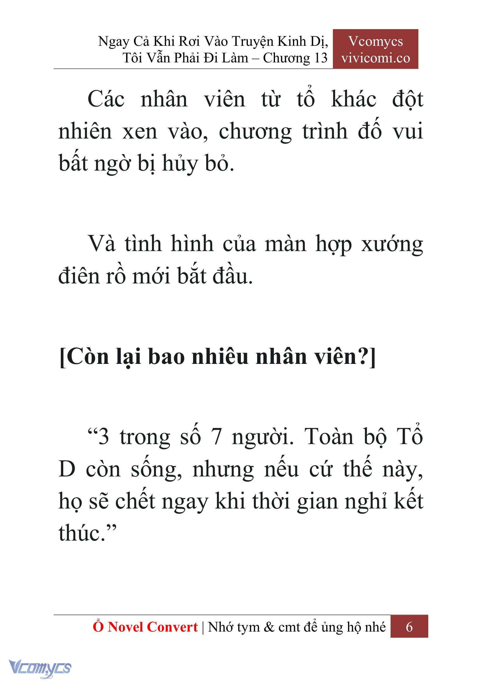 [Novel] Ngay Cả Khi Rơi Vào Truyện Kinh Dị, Tôi Vẫn Phải Đi Làm Chap 13 - Trang 2