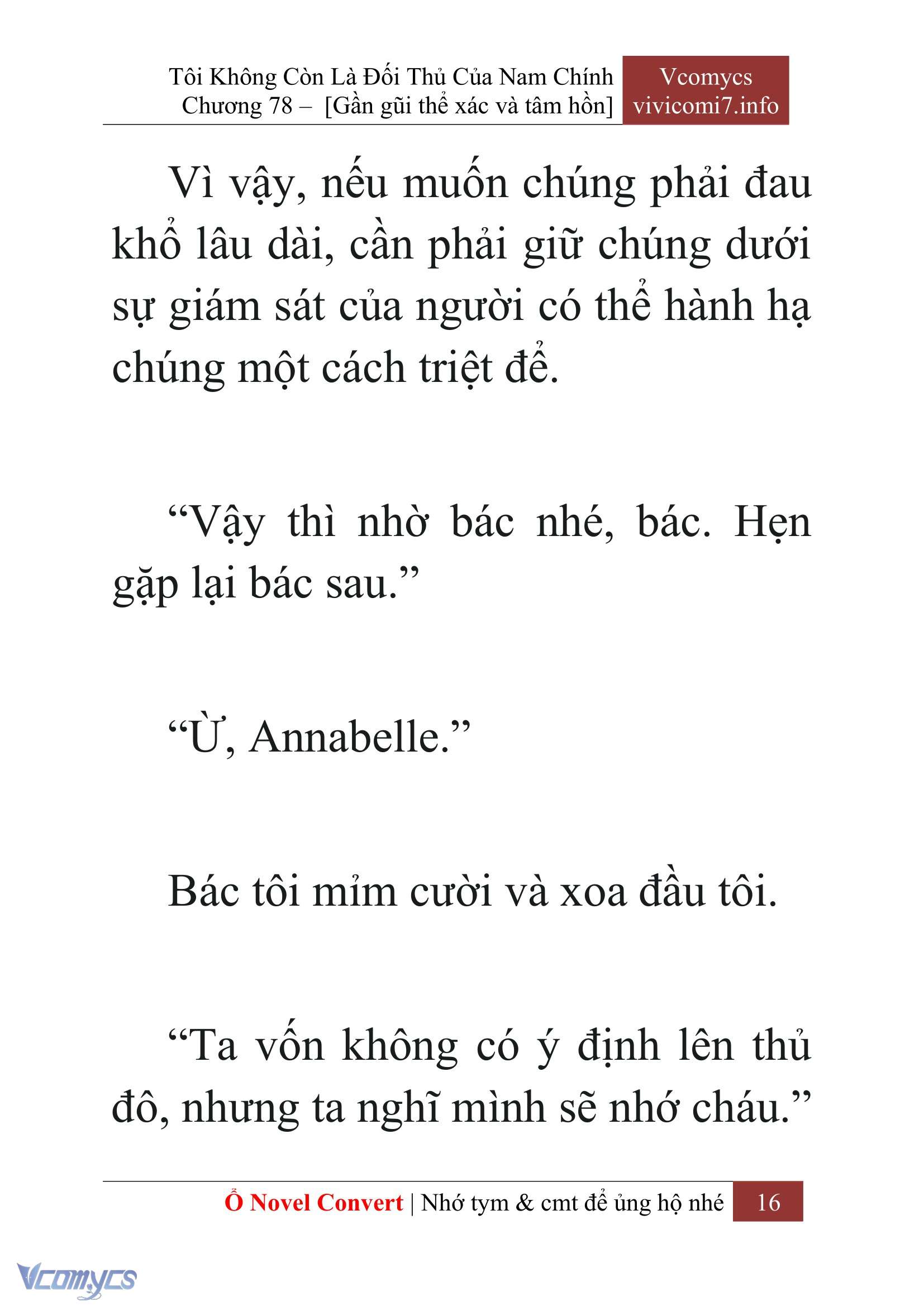 [Novel] Tôi Không Còn Là Đối Thủ Của Nam Chính Chap 78 - Trang 2