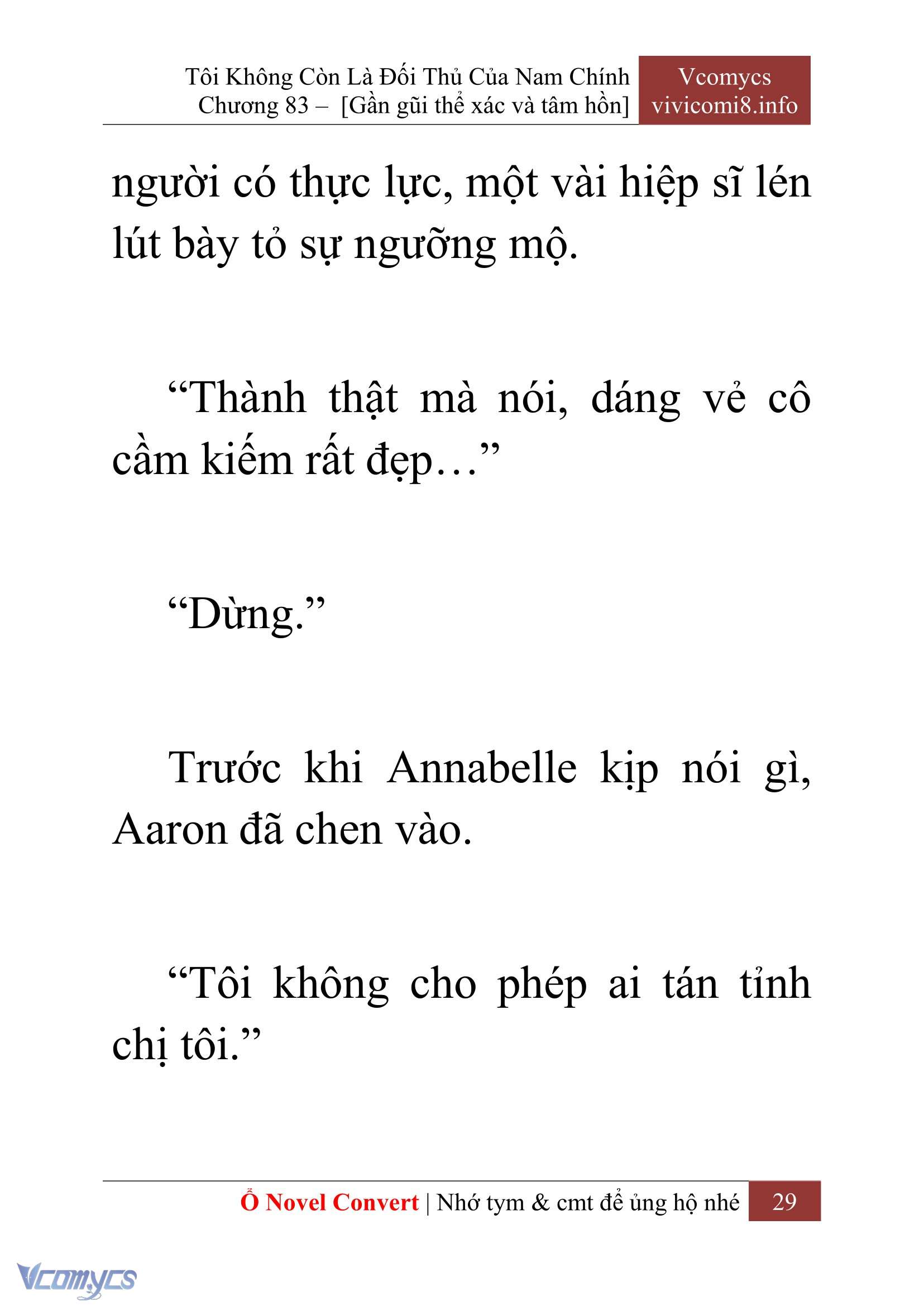 [Novel] Tôi Không Còn Là Đối Thủ Của Nam Chính Chap 83 - Trang 2