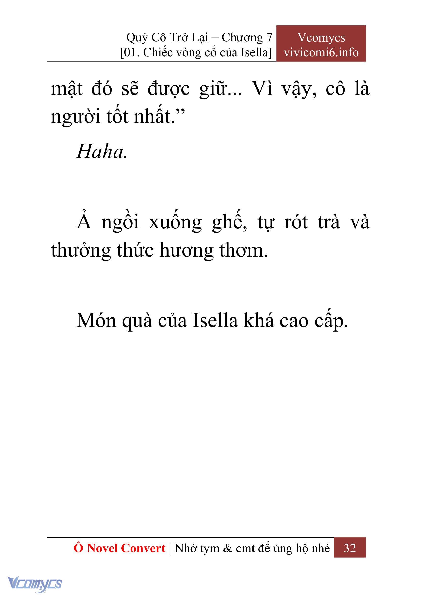 [Novel] Quý Cô Trở Lại Chap 7 - Trang 2
