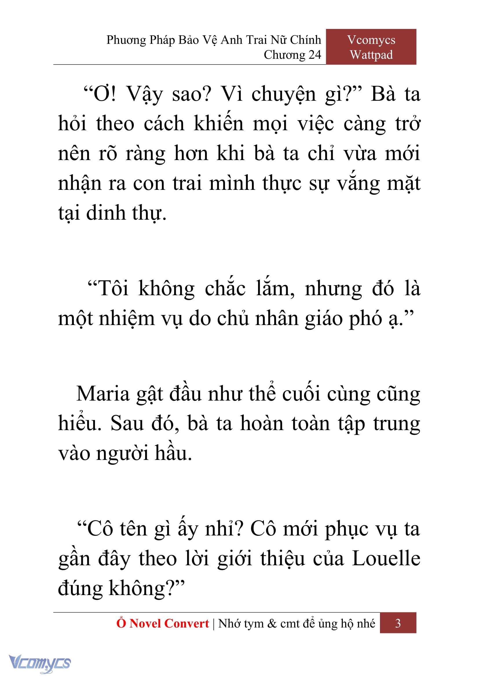 [Novel] Phương Pháp Bảo Vệ Anh Trai Nữ Chính Chap 24 - Trang 2