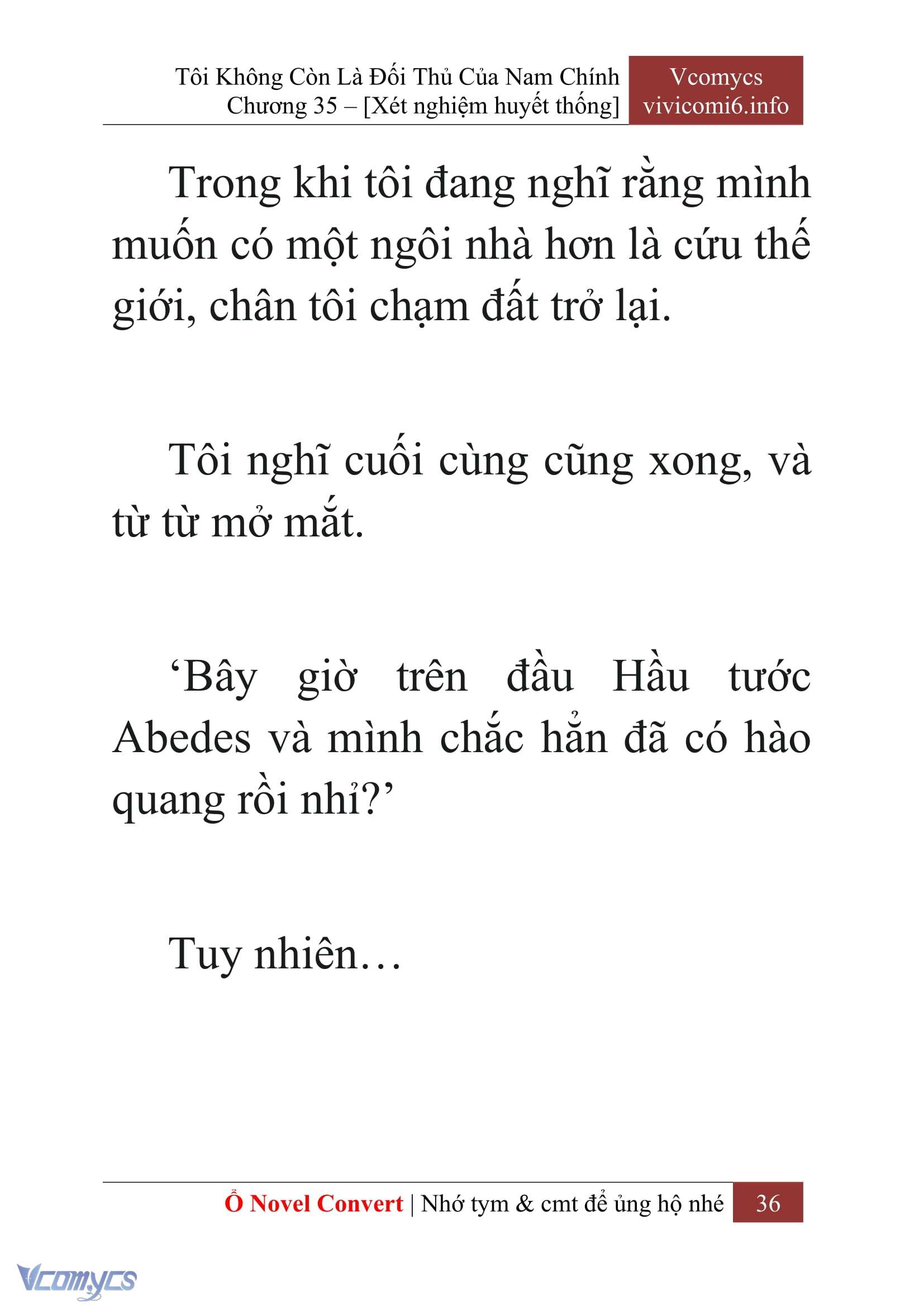[Novel] Tôi Không Còn Là Đối Thủ Của Nam Chính Chap 35 - Trang 2