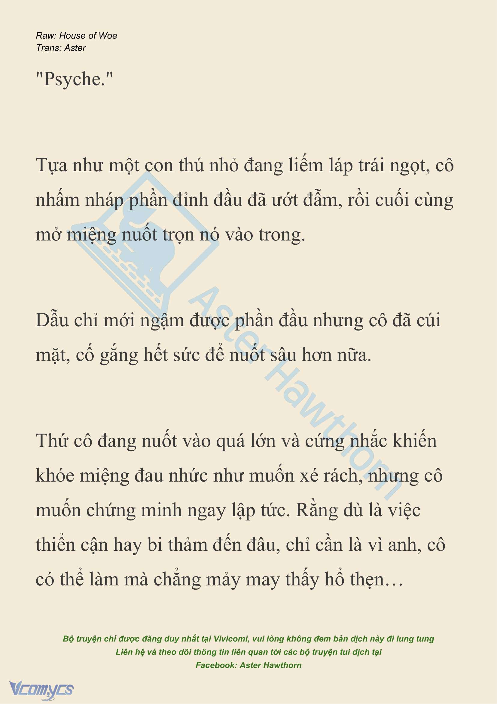 [NOVEL] Dành Cho Các Nữ Thần: Dành cho Psyche Chap 30 - Trang 2