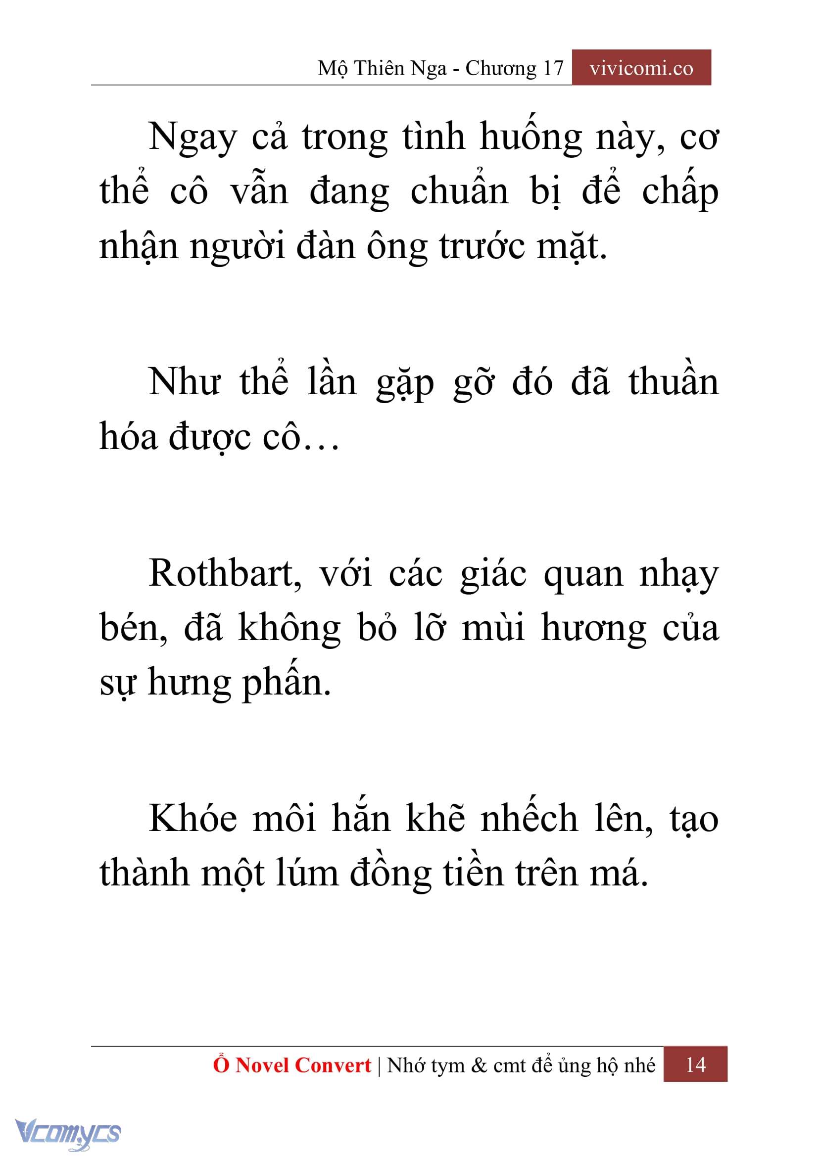 [Novel] Mộ Thiên Nga Chap 17 - Trang 2