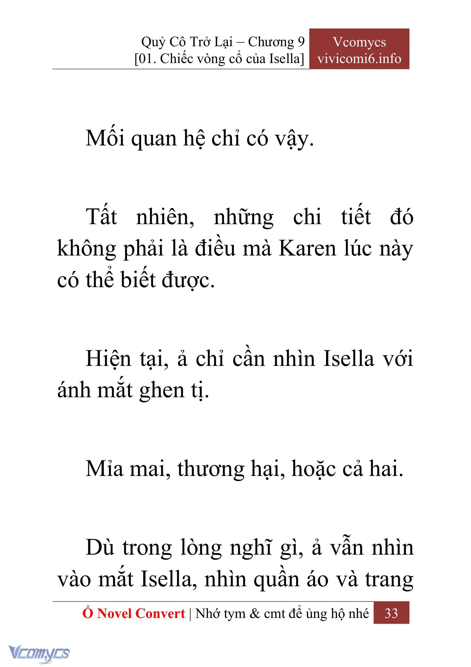 [Novel] Quý Cô Trở Lại Chap 9 - Next Chap 10