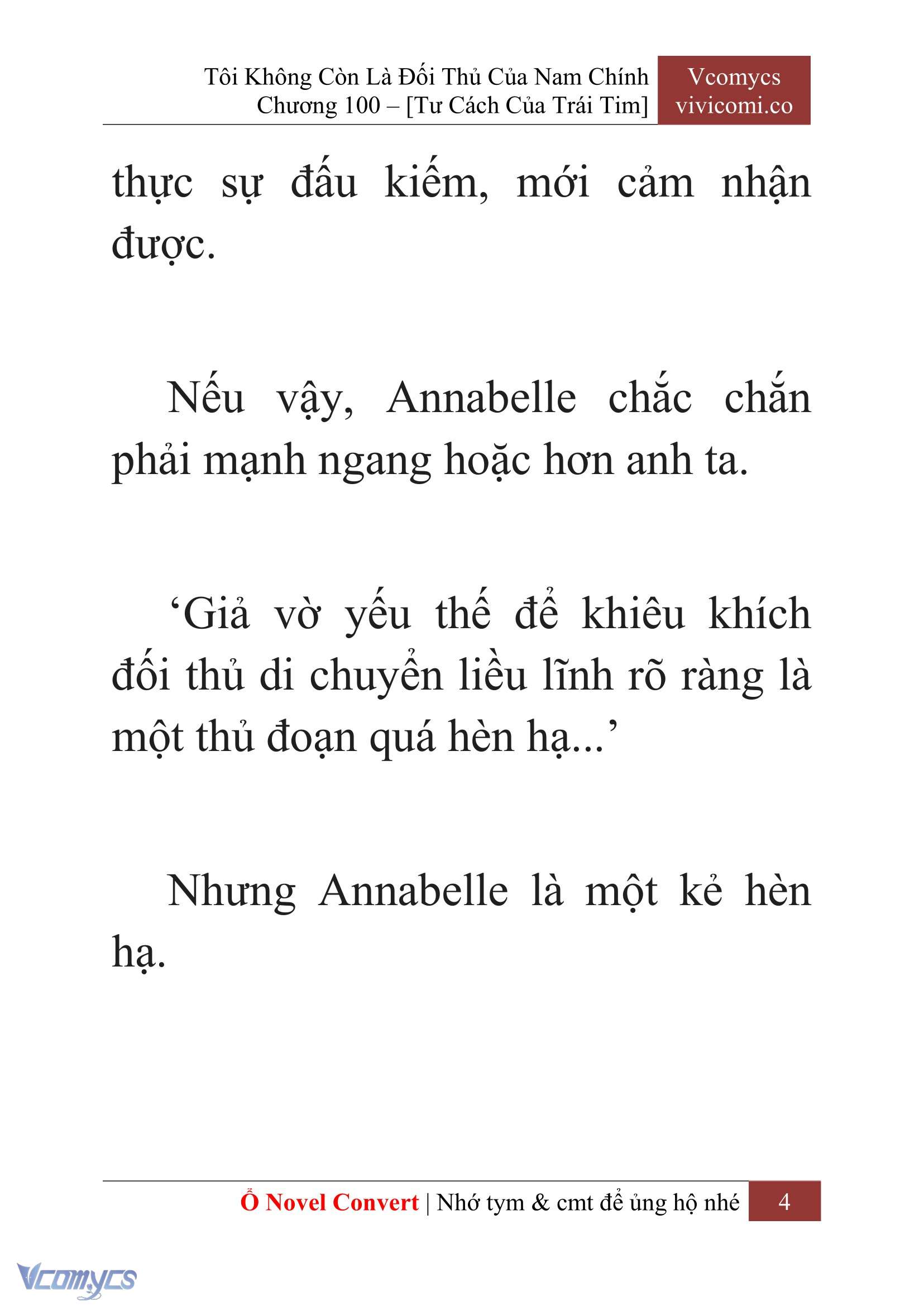 [Novel] Tôi Không Còn Là Đối Thủ Của Nam Chính Chap 100 - Trang 2