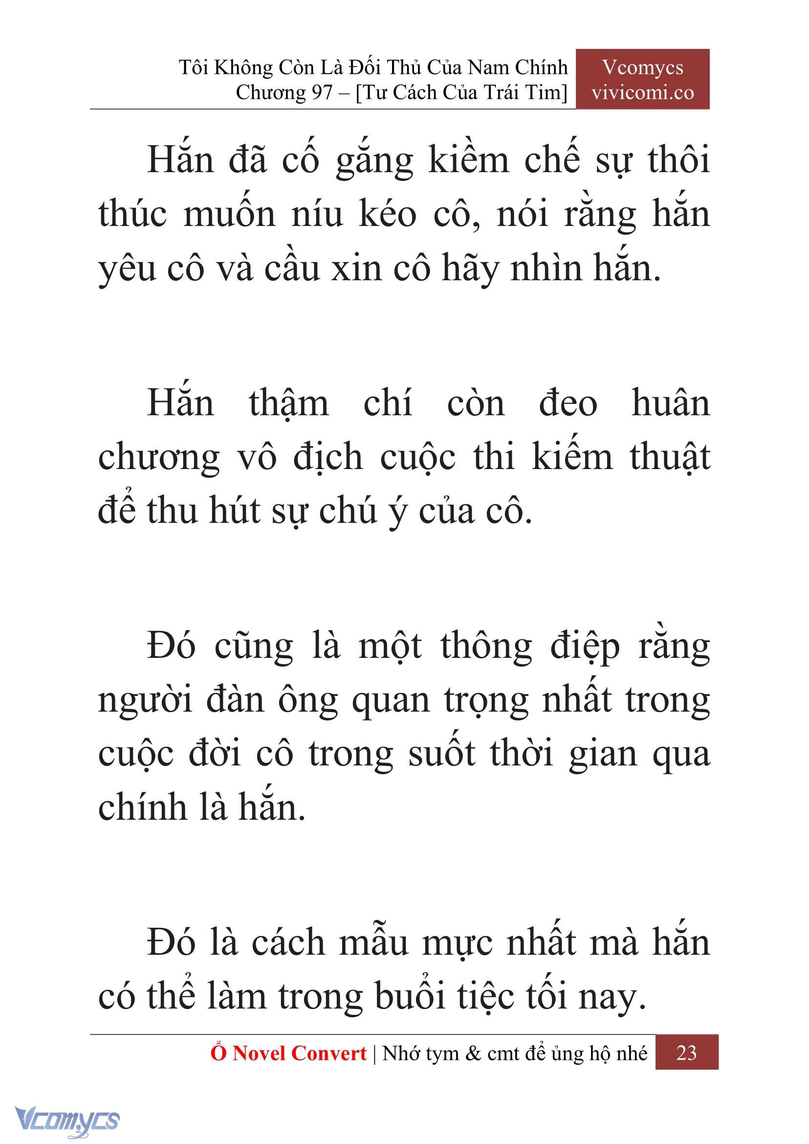 [Novel] Tôi Không Còn Là Đối Thủ Của Nam Chính Chap 97 - Trang 2