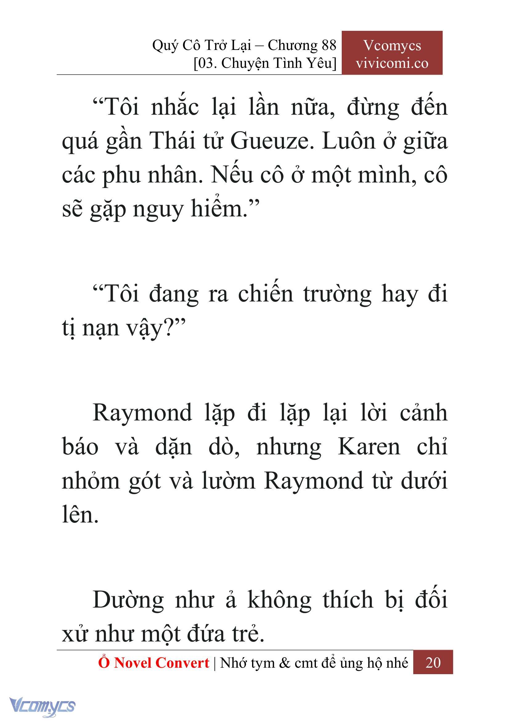 [Novel] Quý Cô Trở Lại Chap 88 - Trang 2