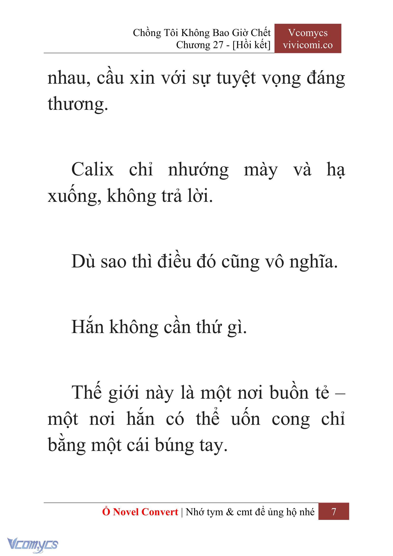 [Novel] Chồng Tôi Không Bao Giờ Chết Chap 27 - Trang 2