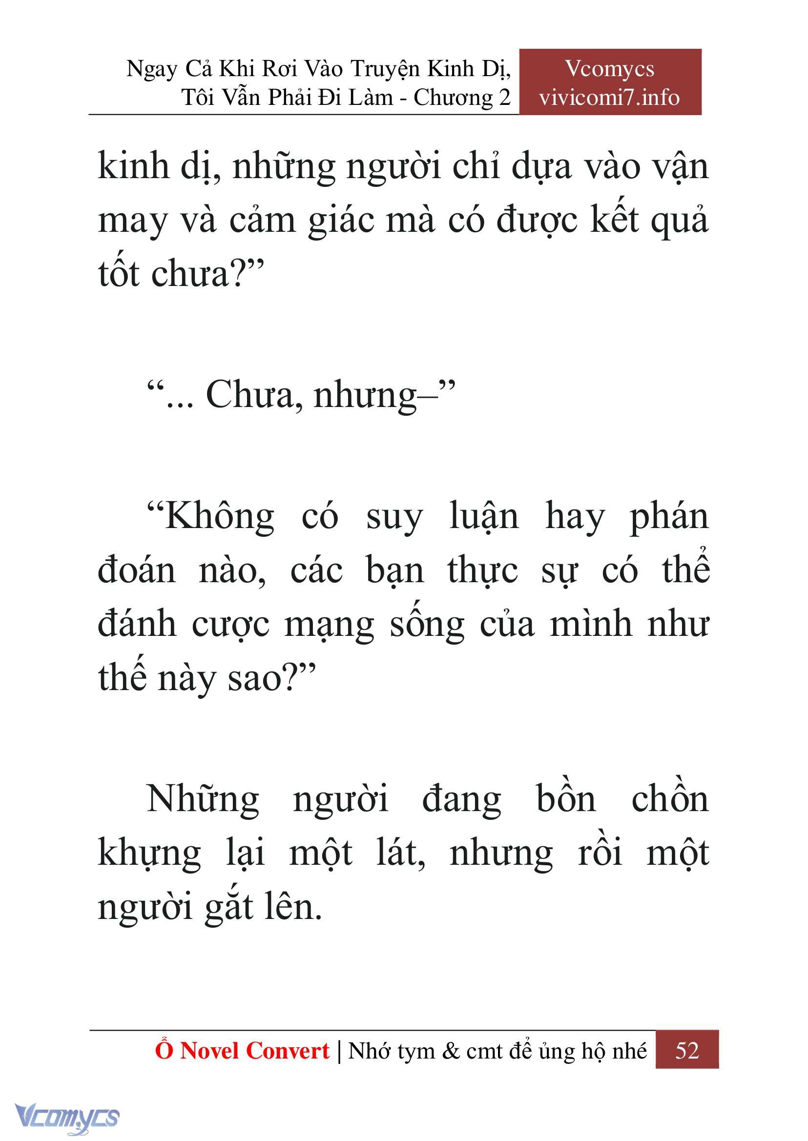 [Novel] Ngay Cả Khi Rơi Vào Truyện Kinh Dị, Tôi Vẫn Phải Đi Làm Chap 2 - Trang 2