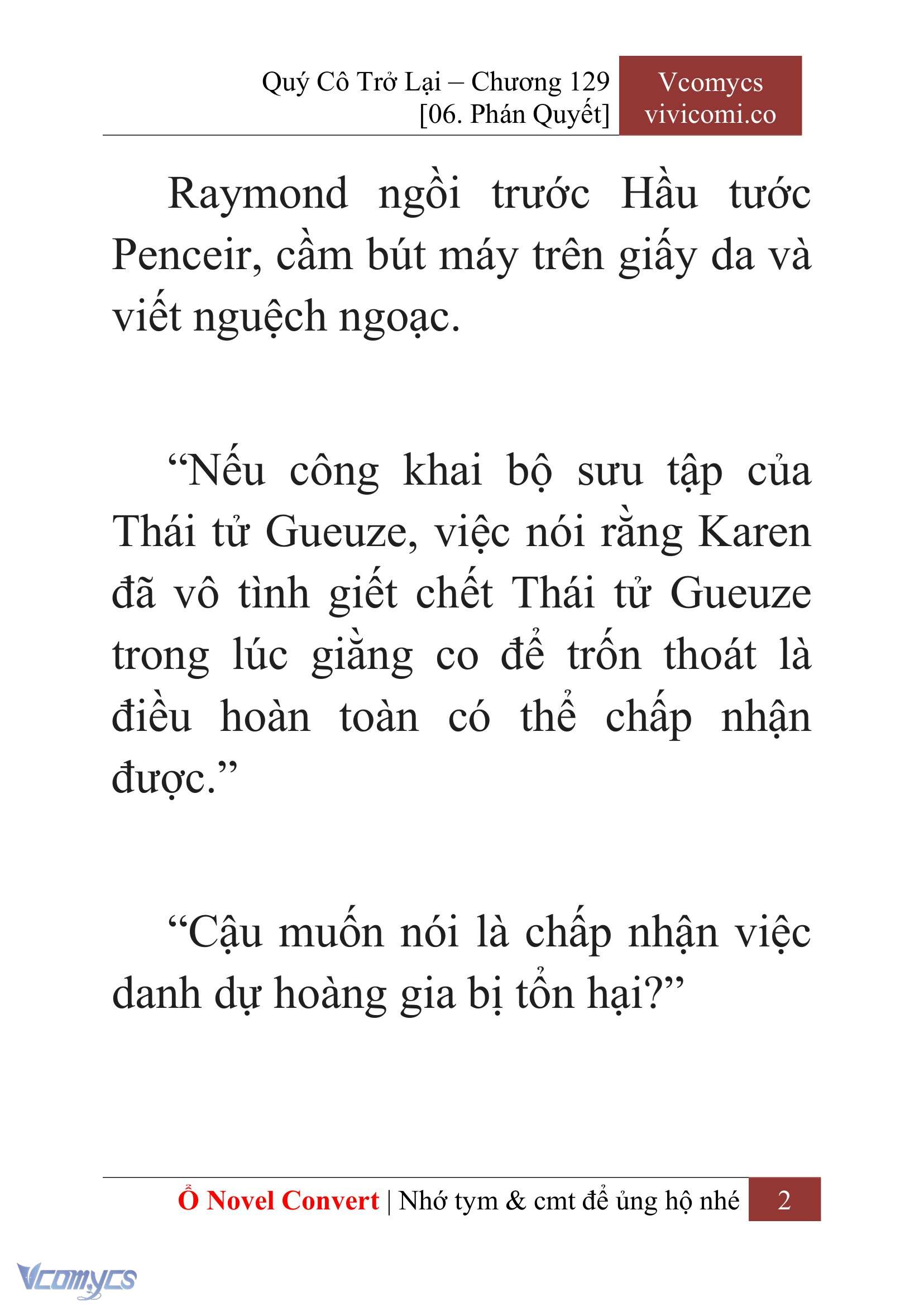 [Novel] Quý Cô Trở Lại Chap 129 - Next Chap 130