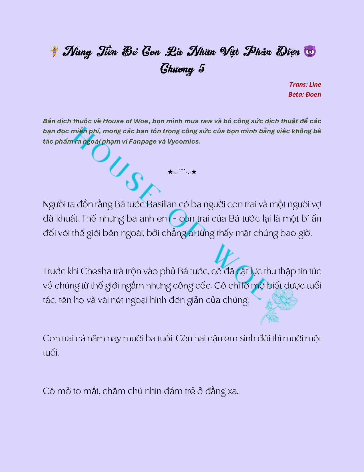 [NOVEL] NÀNG TIÊN BÉ CON LÀ NHÂN VẬT PHẢN DIỆN Chap 5 - Trang 2