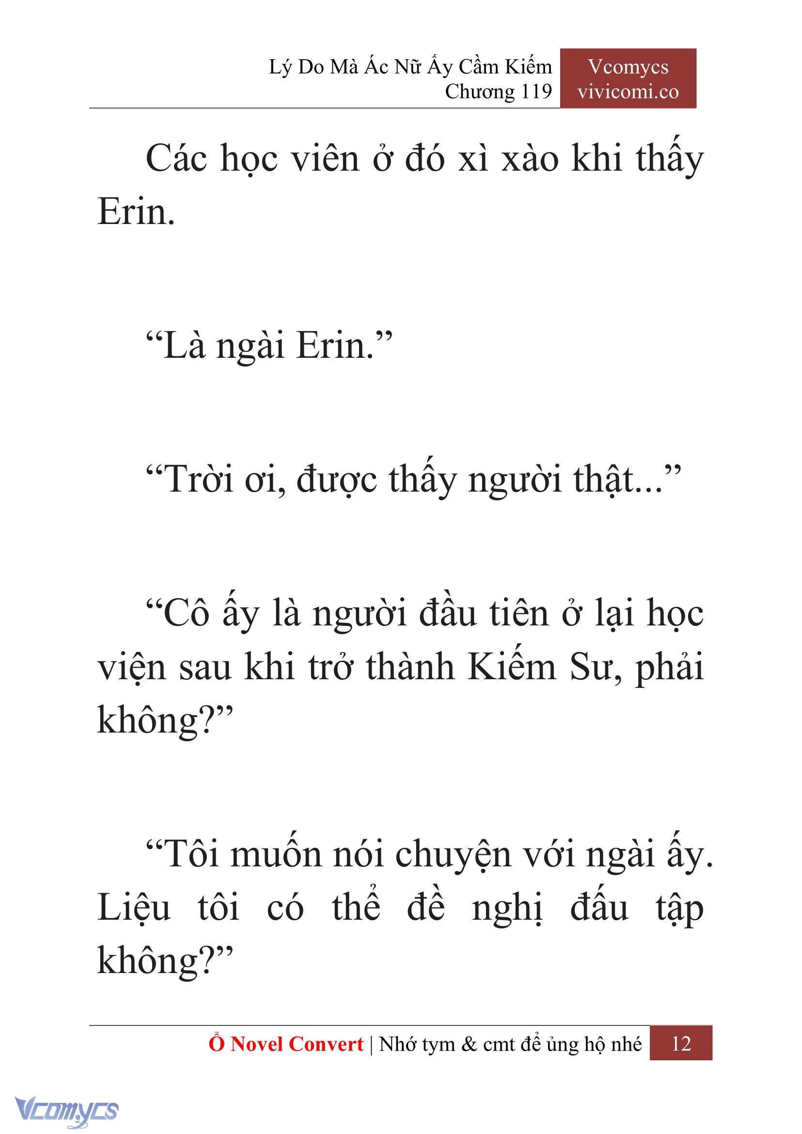 [Novel] Lý Do Mà Ác Nữ Ấy Cầm Kiếm Chap 119 - Trang 2