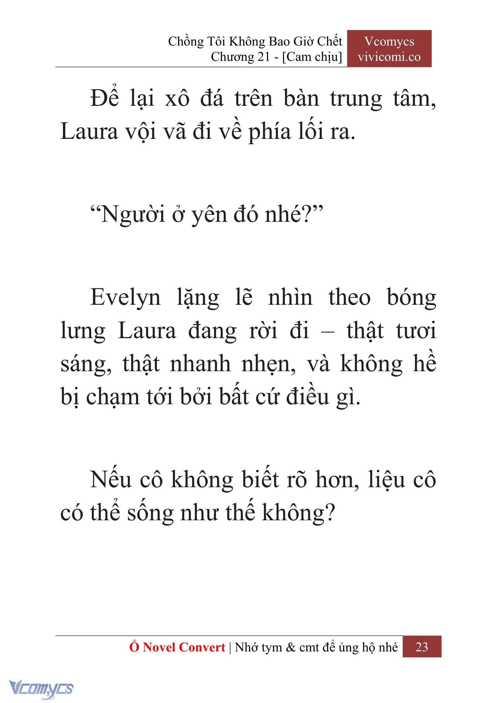 [Novel] Chồng Tôi Không Bao Giờ Chết Chap 21 - Trang 2