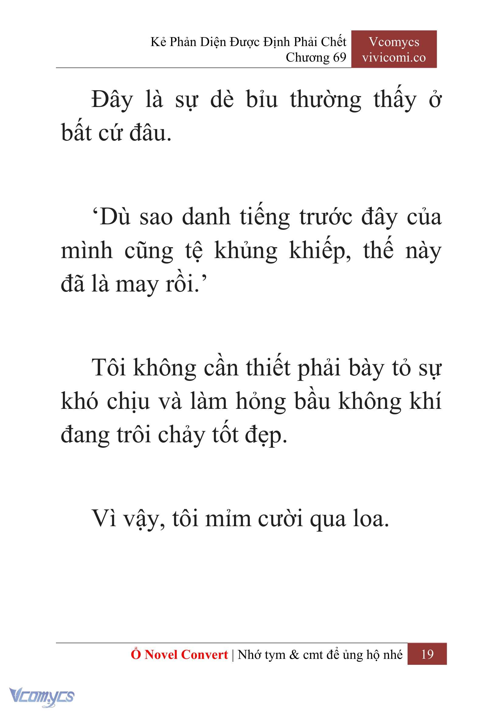 [Novel] Kẻ Phản Diện Được Định Phải Chết Chap 69 - Next Chap 70
