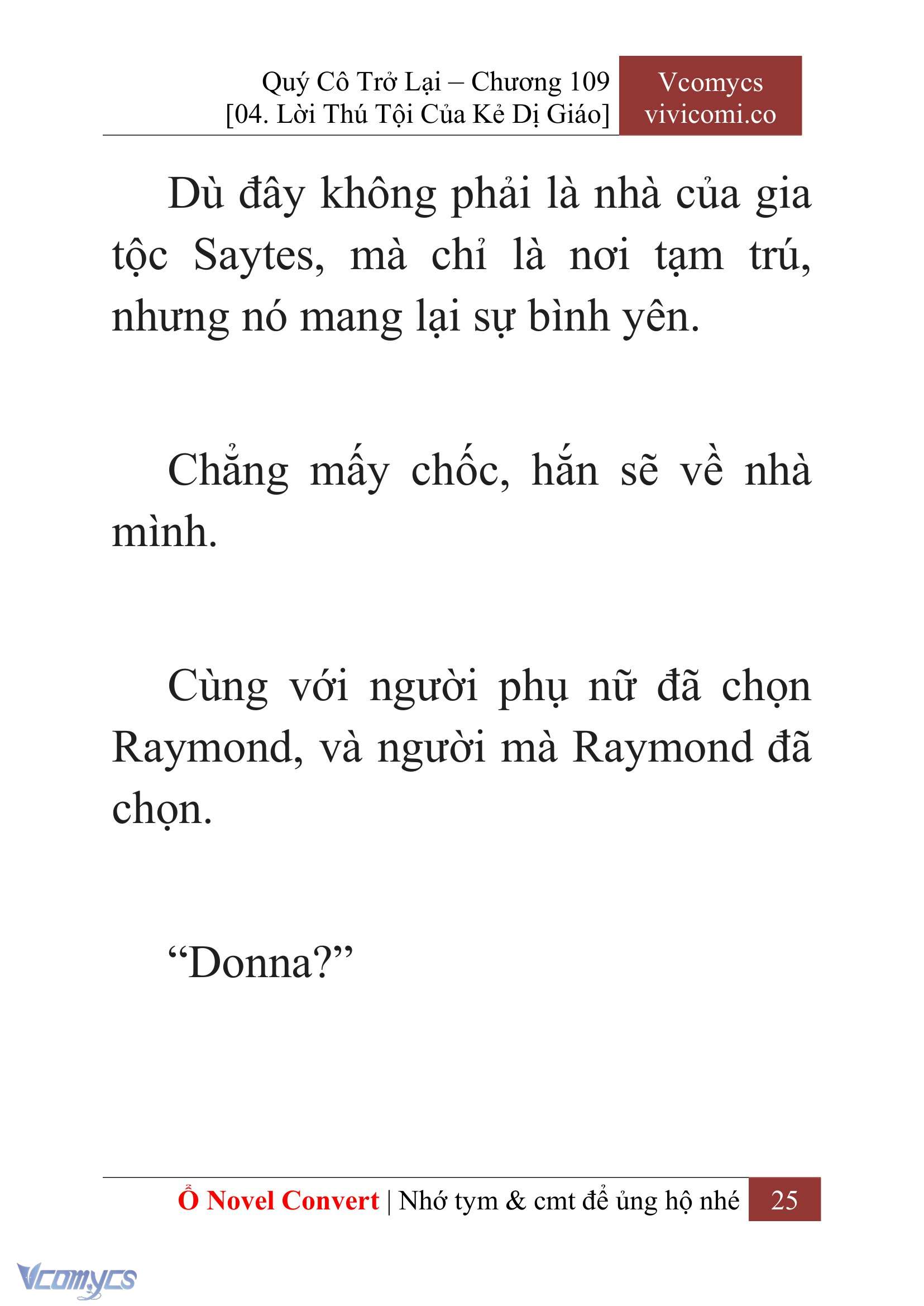 [Novel] Quý Cô Trở Lại Chap 109 - Trang 2