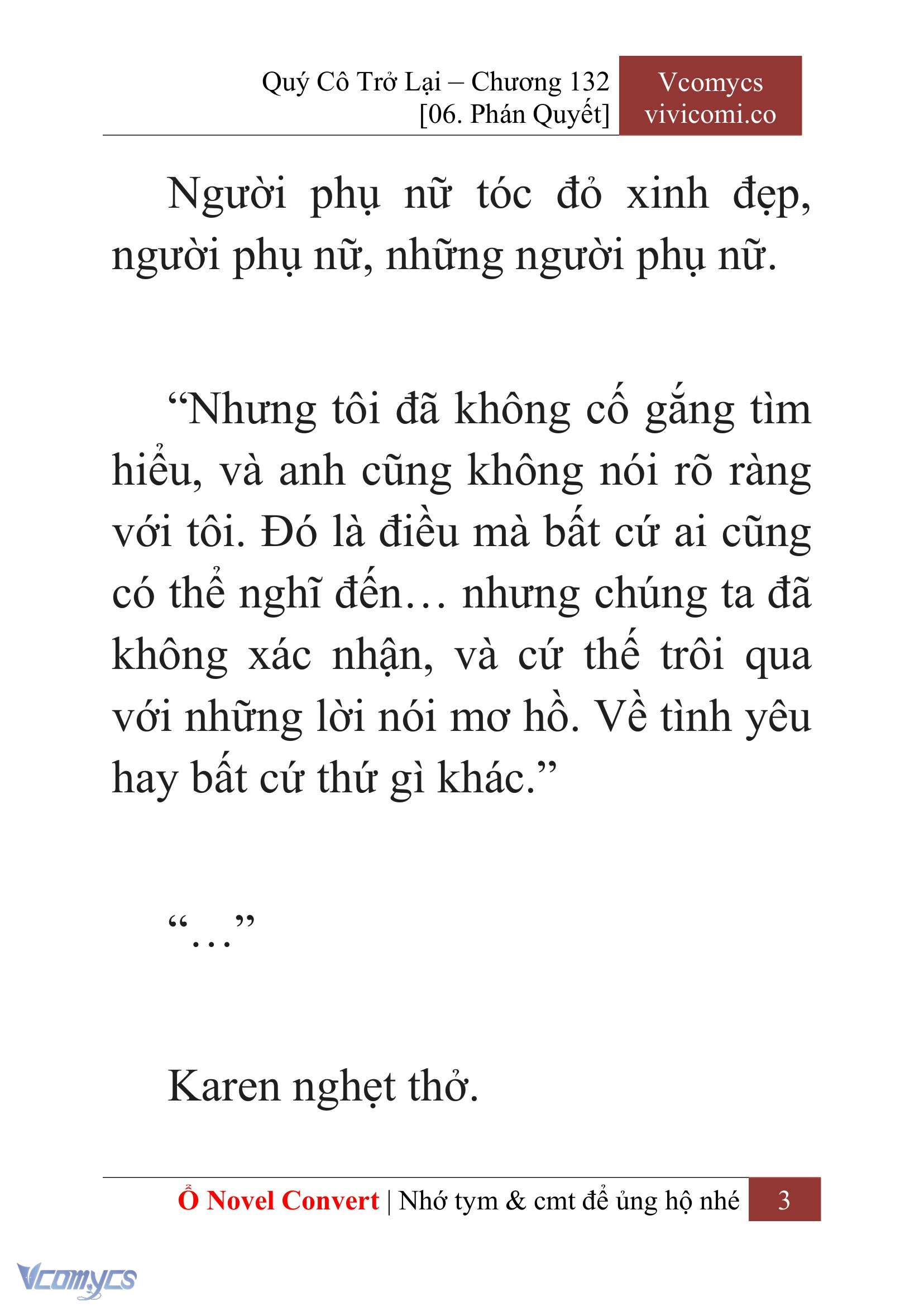 [Novel] Quý Cô Trở Lại Chap 132 - Trang 2