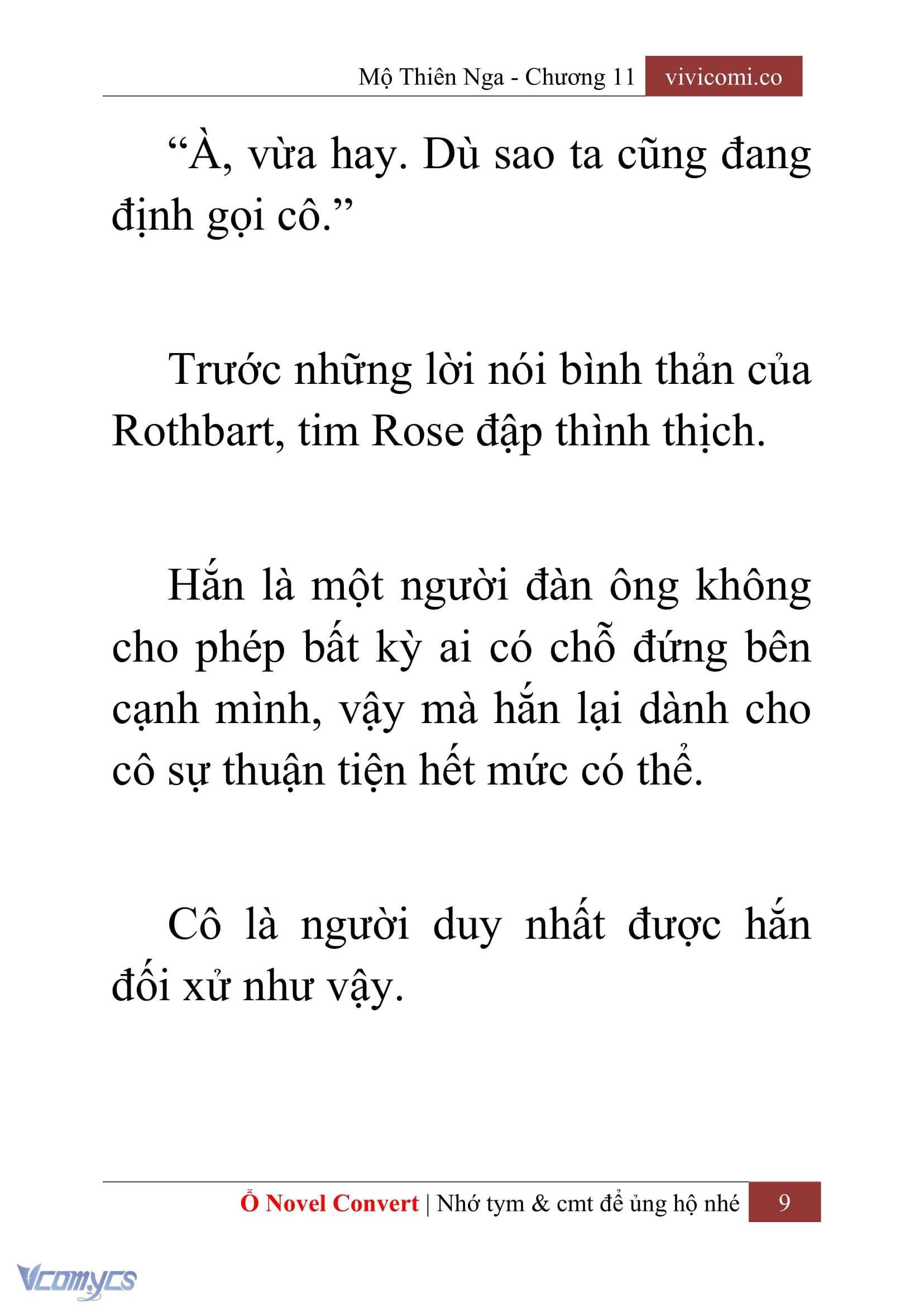 [Novel] Mộ Thiên Nga Chap 11 - Trang 2
