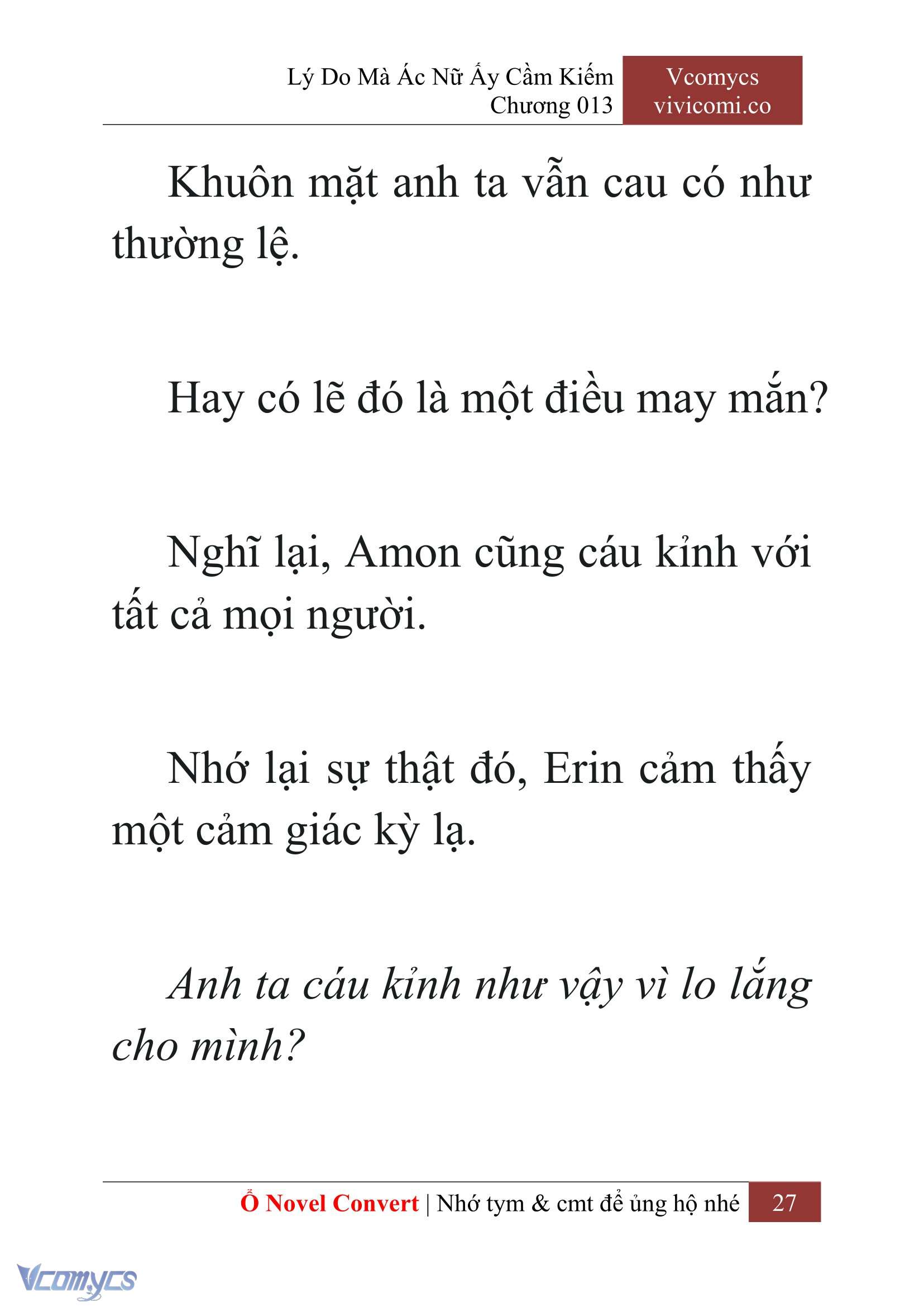 [Novel] Lý Do Mà Ác Nữ Ấy Cầm Kiếm Chap 13 - Trang 2