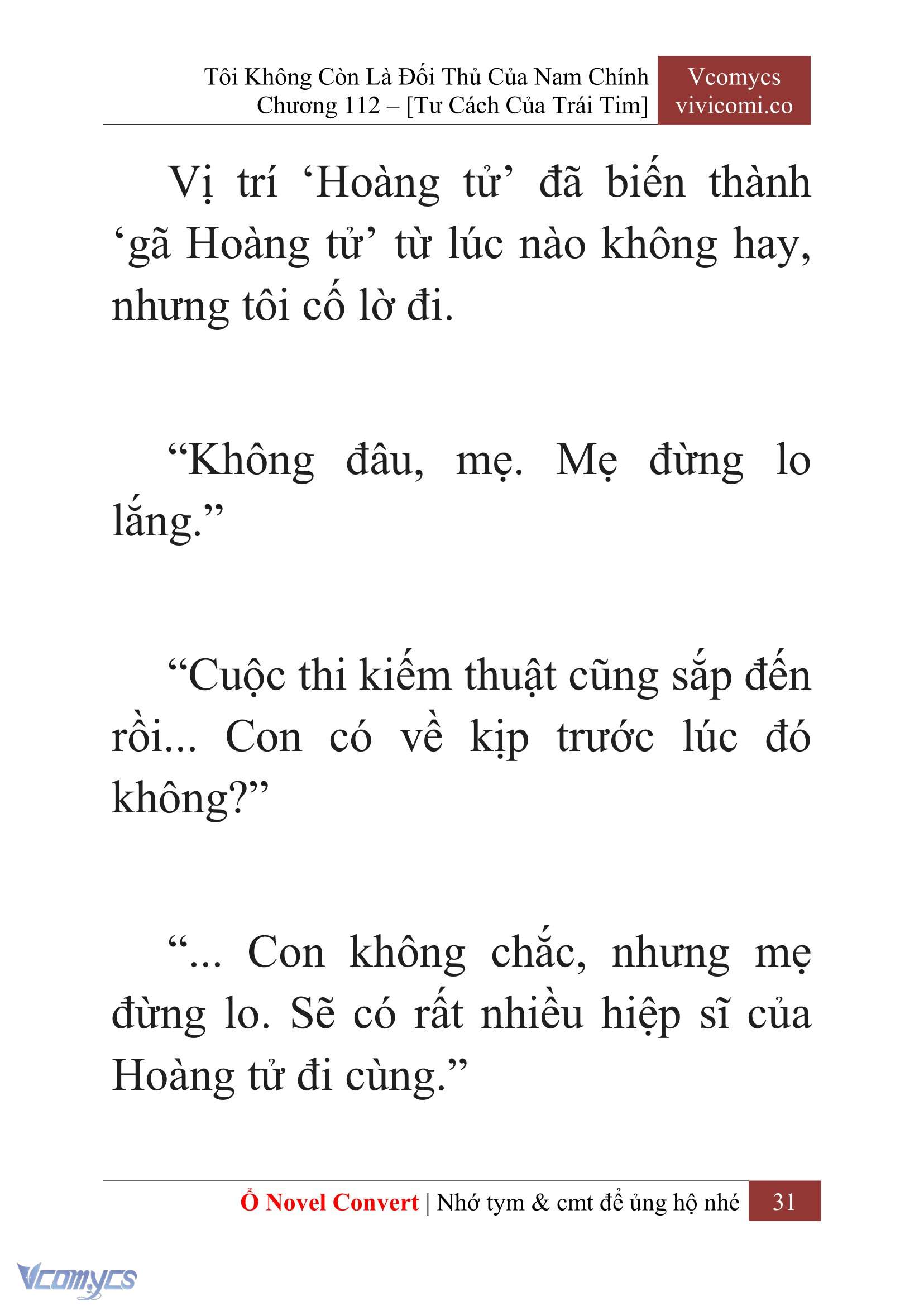 [Novel] Tôi Không Còn Là Đối Thủ Của Nam Chính Chap 112 - Trang 2