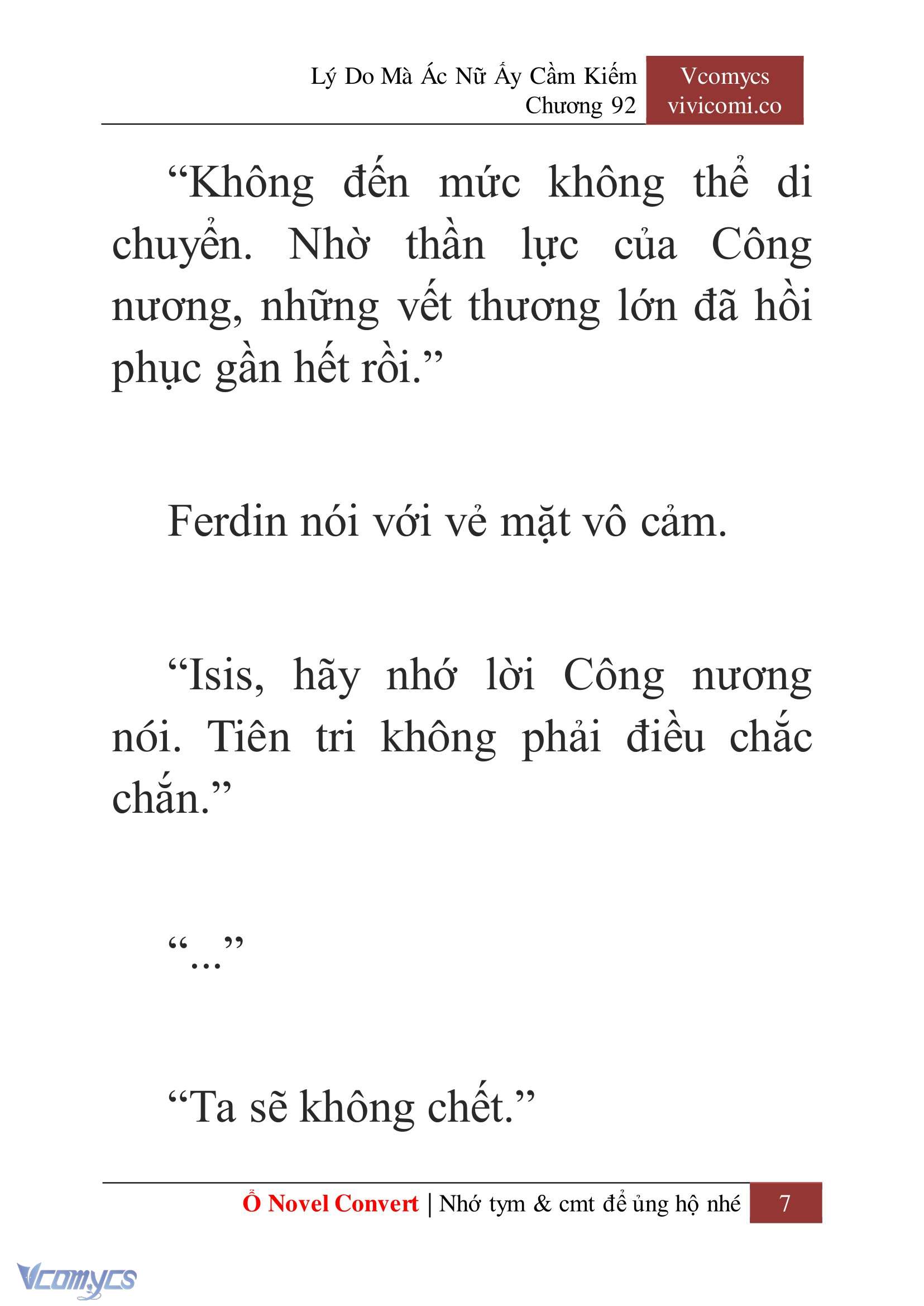 [Novel] Lý Do Mà Ác Nữ Ấy Cầm Kiếm Chap 92 - Trang 2