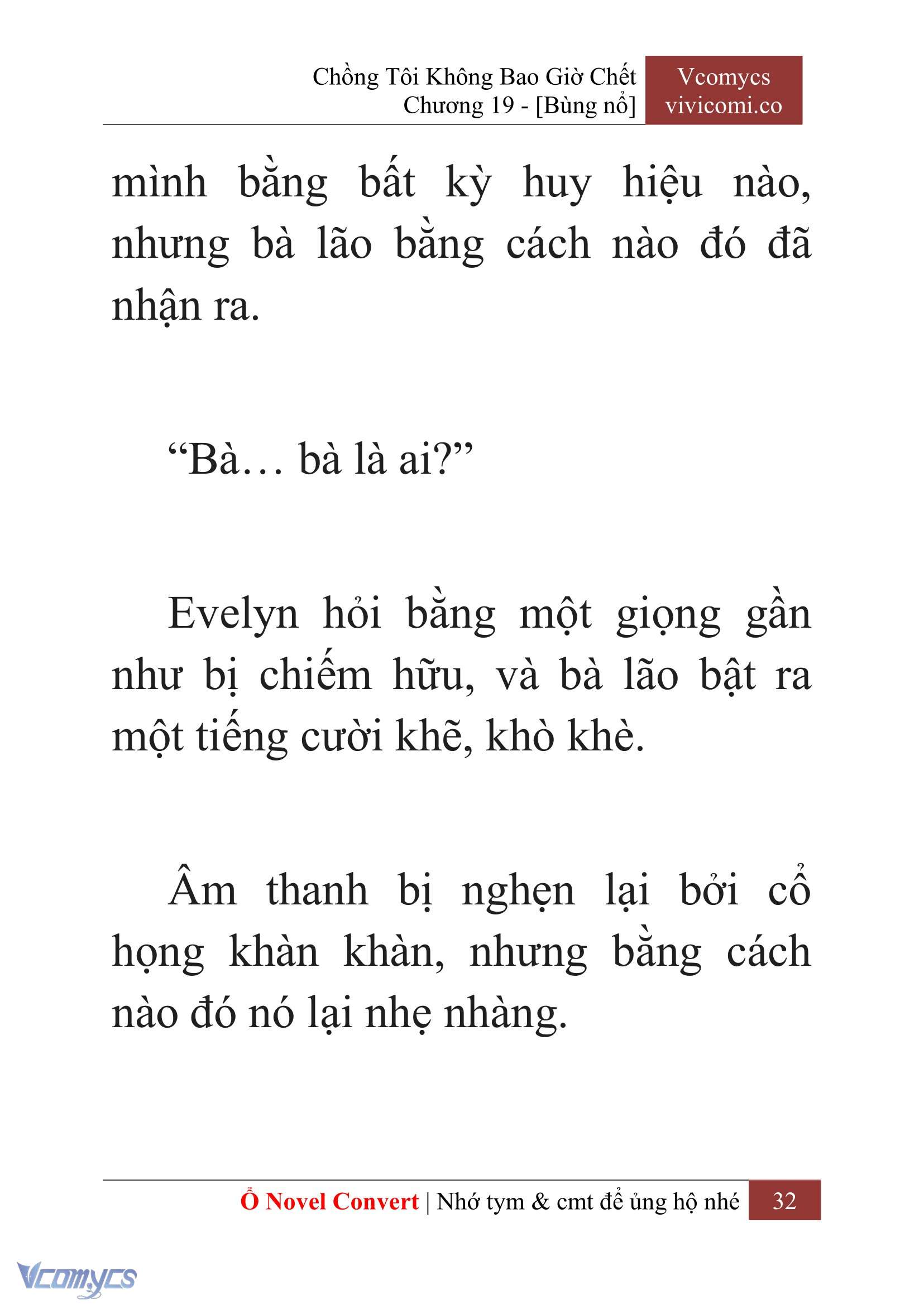 [Novel] Chồng Tôi Không Bao Giờ Chết Chap 19 - Trang 2