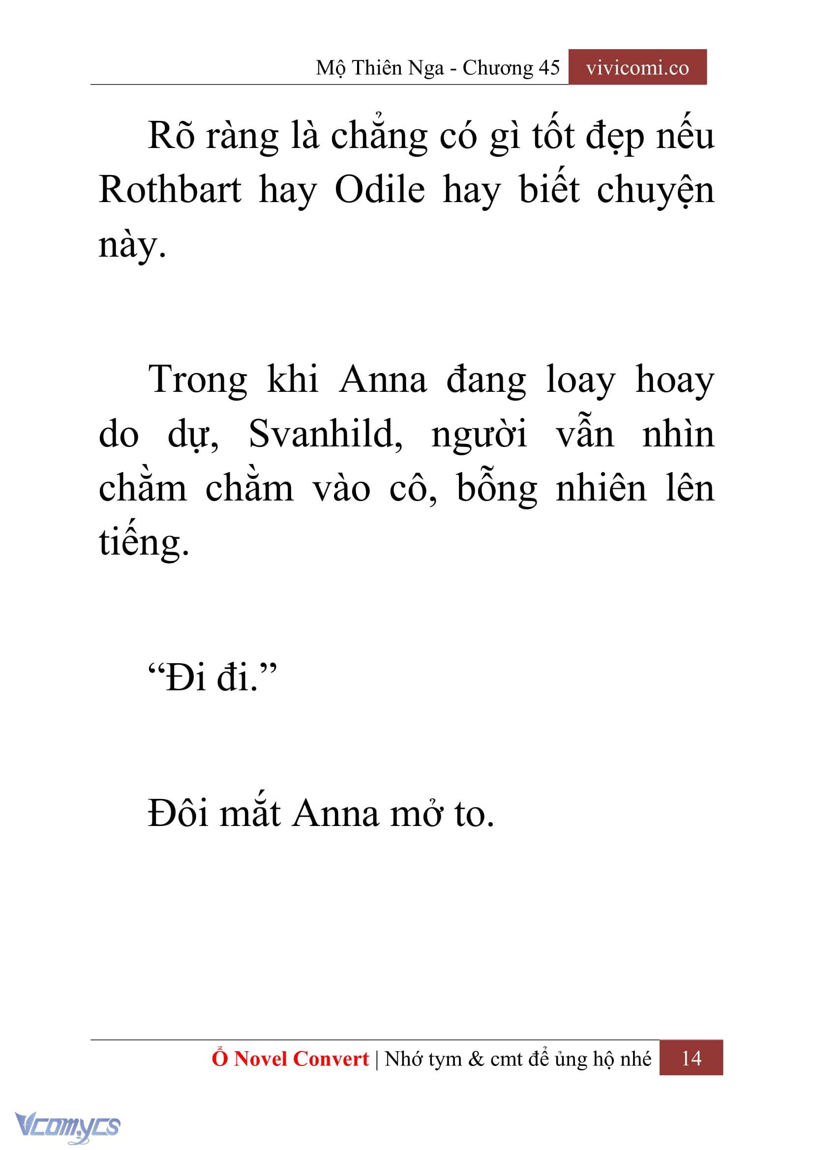 [Novel] Mộ Thiên Nga Chap 45 - Trang 2