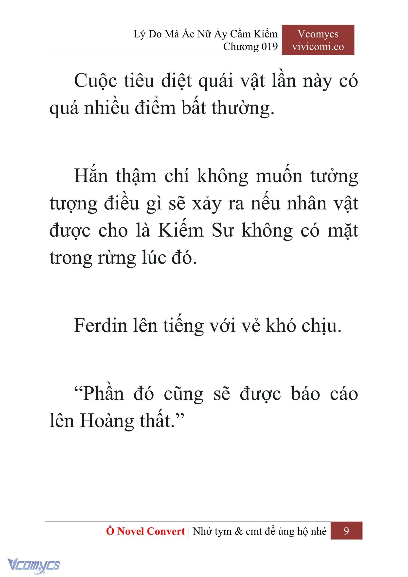 [Novel] Lý Do Mà Ác Nữ Ấy Cầm Kiếm Chap 19 - Trang 2