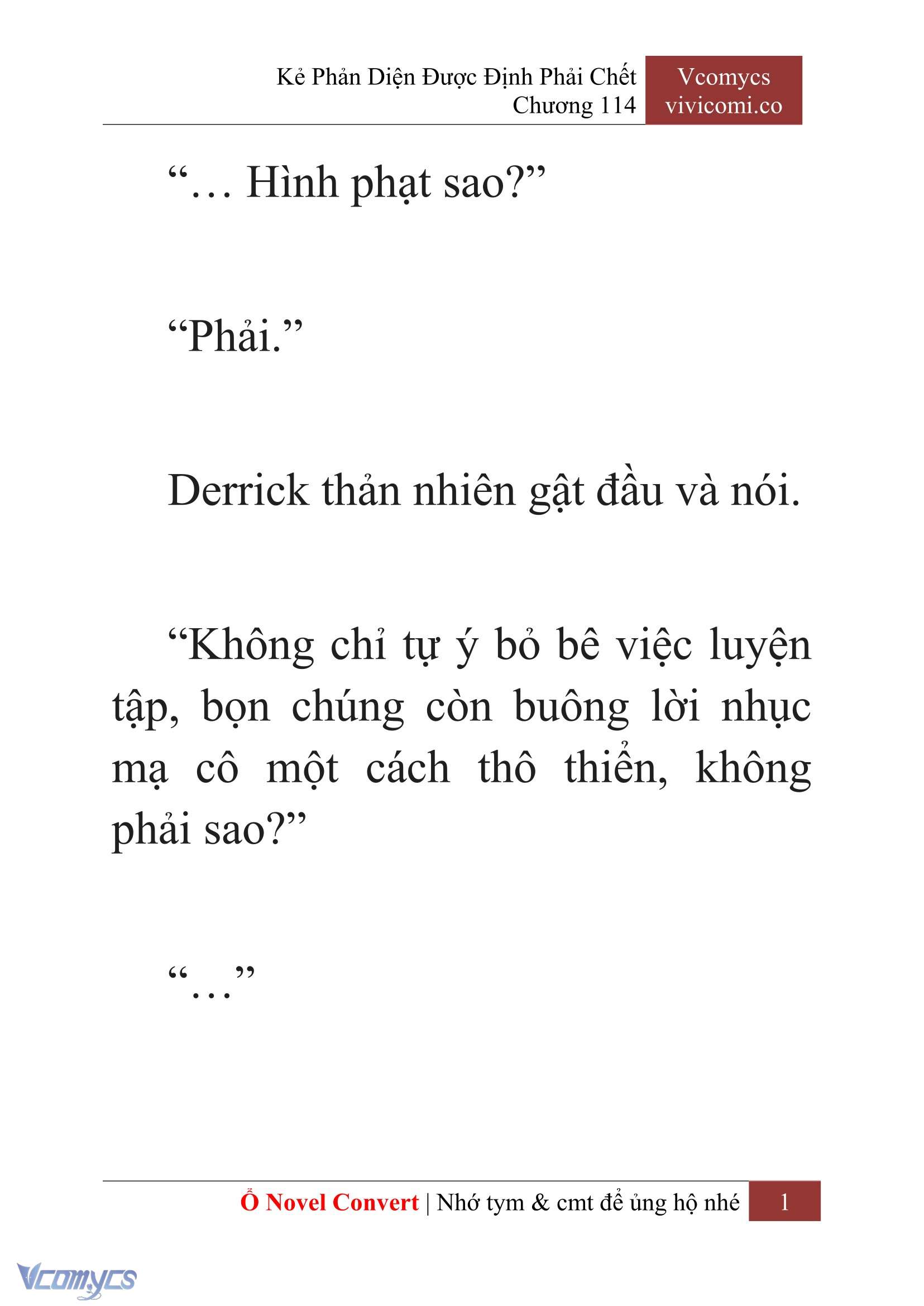 [Novel] Kẻ Phản Diện Được Định Phải Chết Chap 114 - Next Chap 115