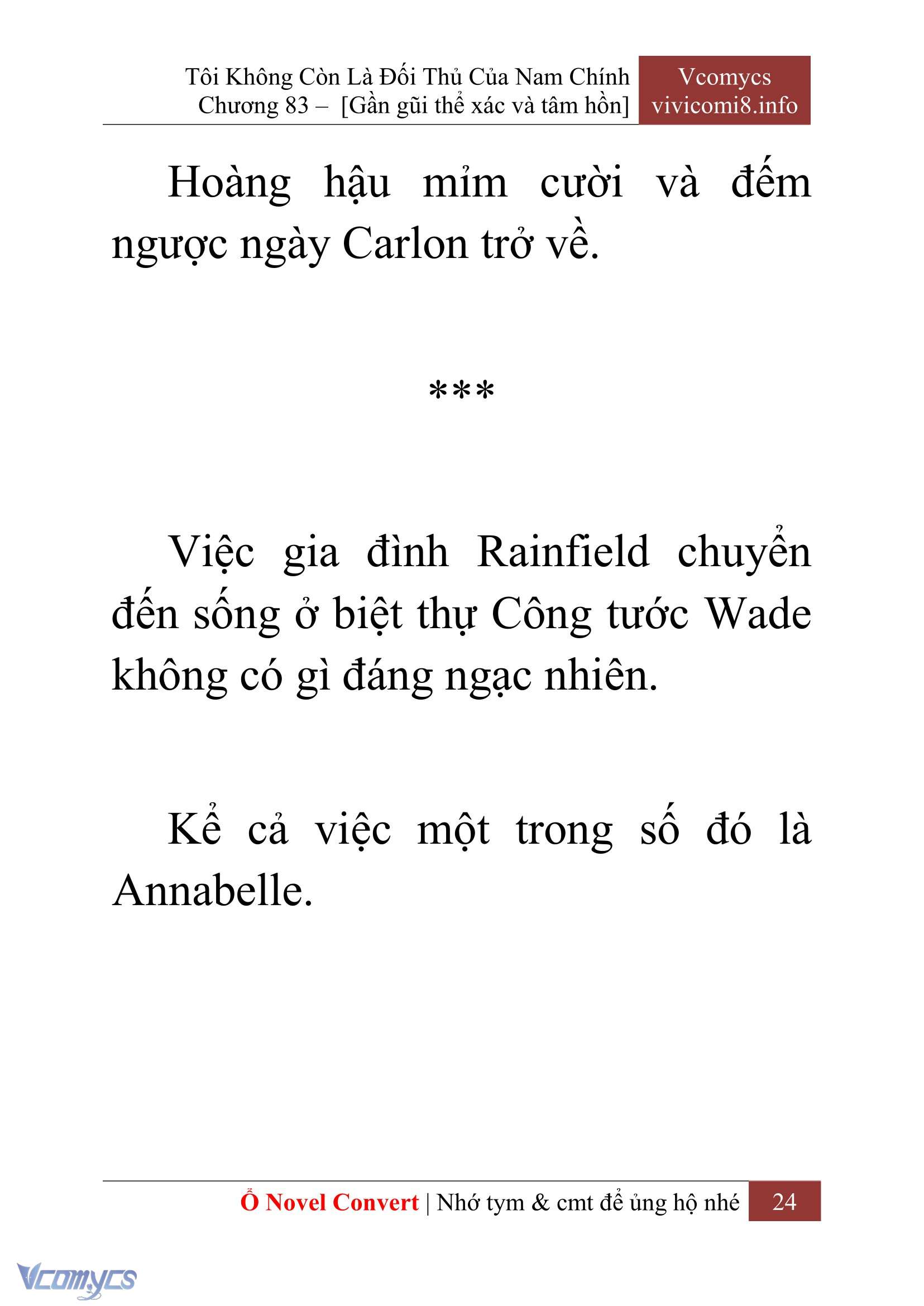 [Novel] Tôi Không Còn Là Đối Thủ Của Nam Chính Chap 83 - Trang 2