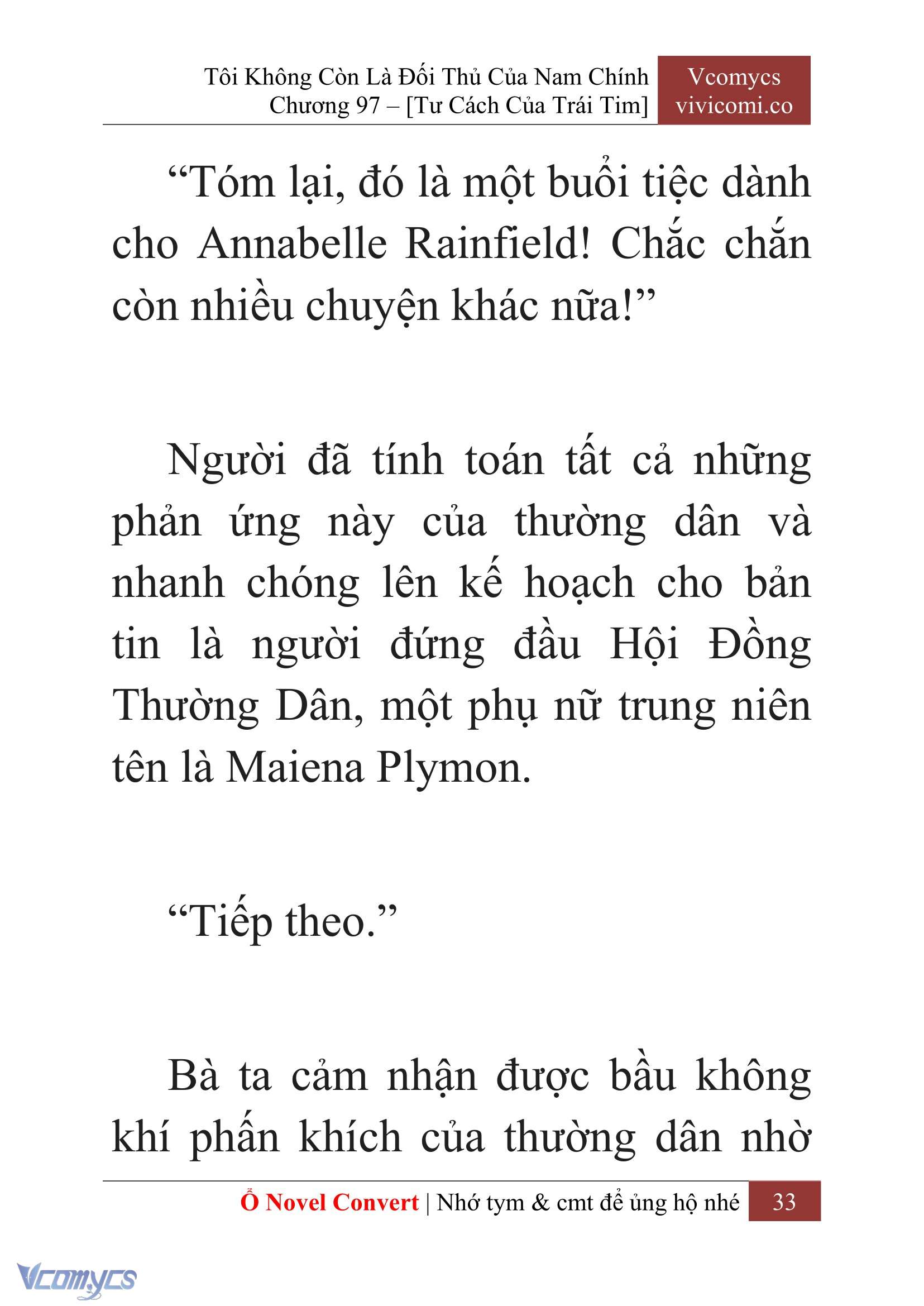 [Novel] Tôi Không Còn Là Đối Thủ Của Nam Chính Chap 97 - Trang 2