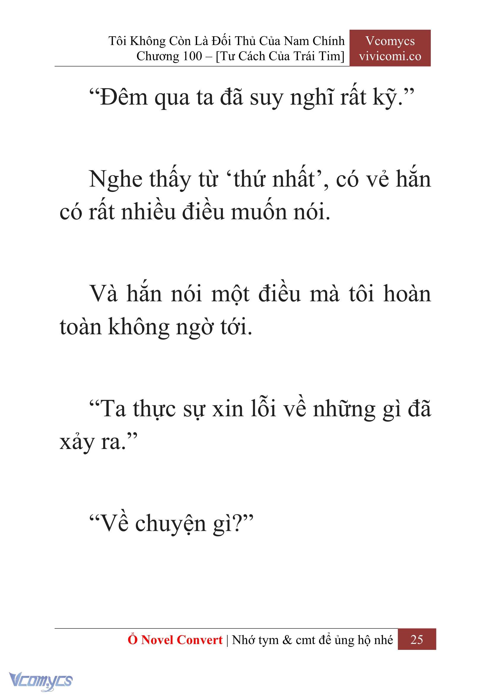 [Novel] Tôi Không Còn Là Đối Thủ Của Nam Chính Chap 100 - Trang 2