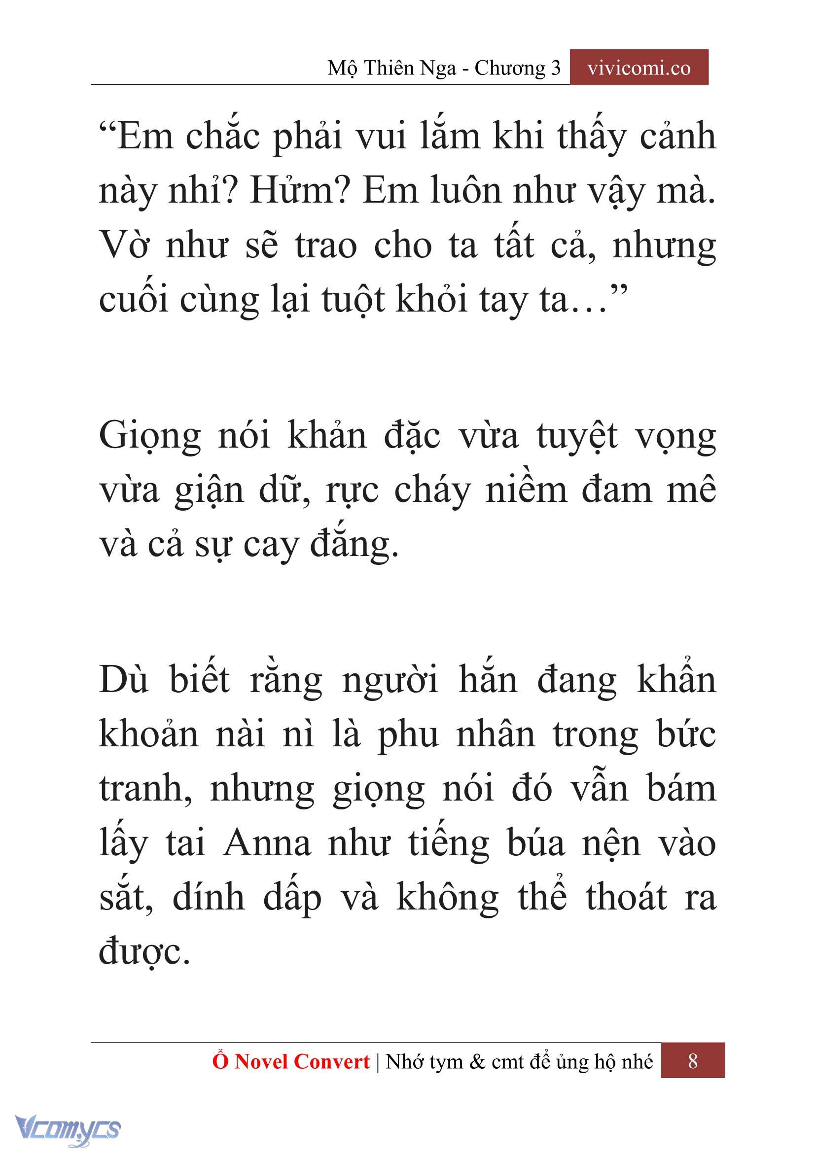 [Novel] Mộ Thiên Nga Chap 3 - Trang 2
