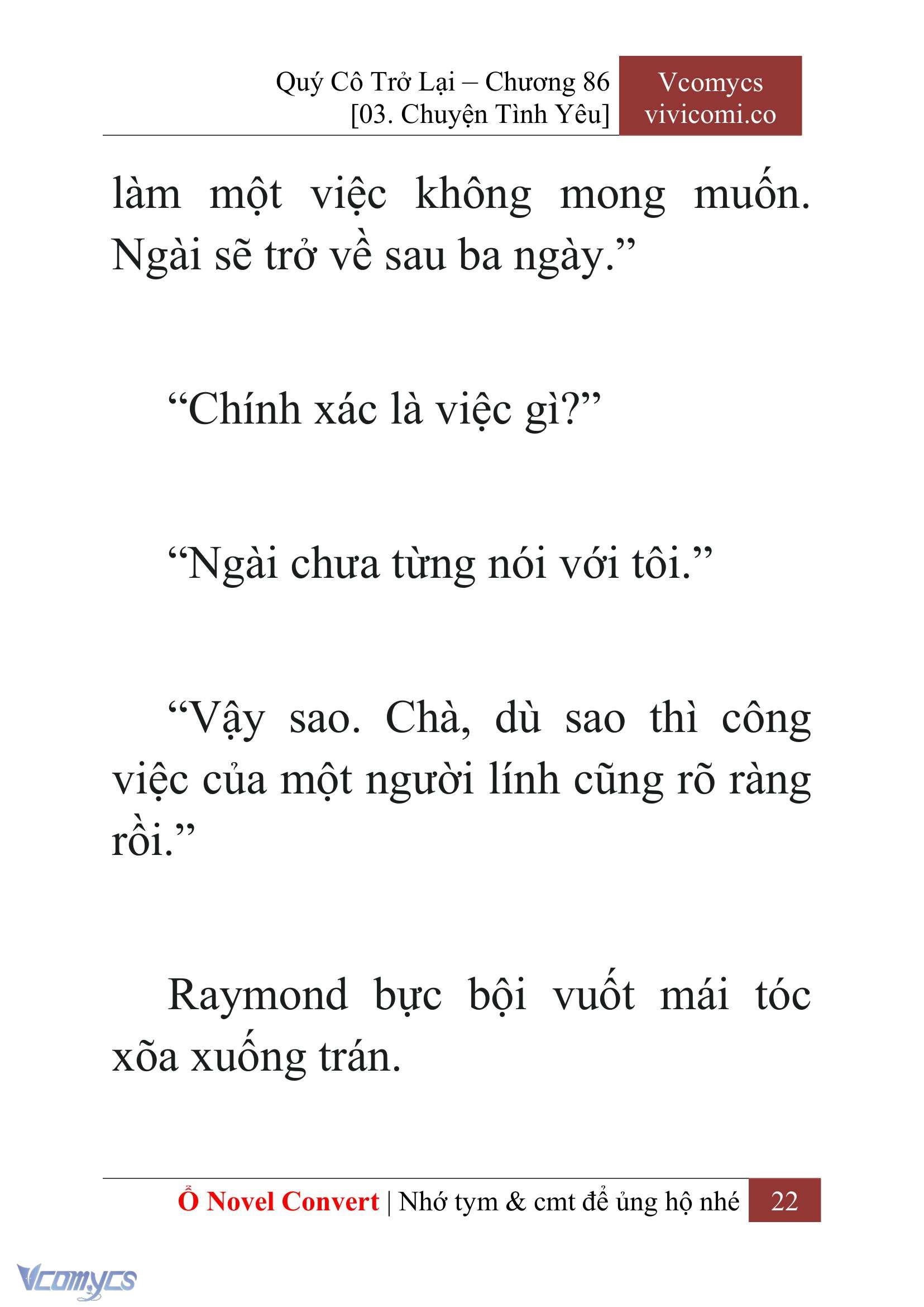 [Novel] Quý Cô Trở Lại Chap 86 - Trang 2