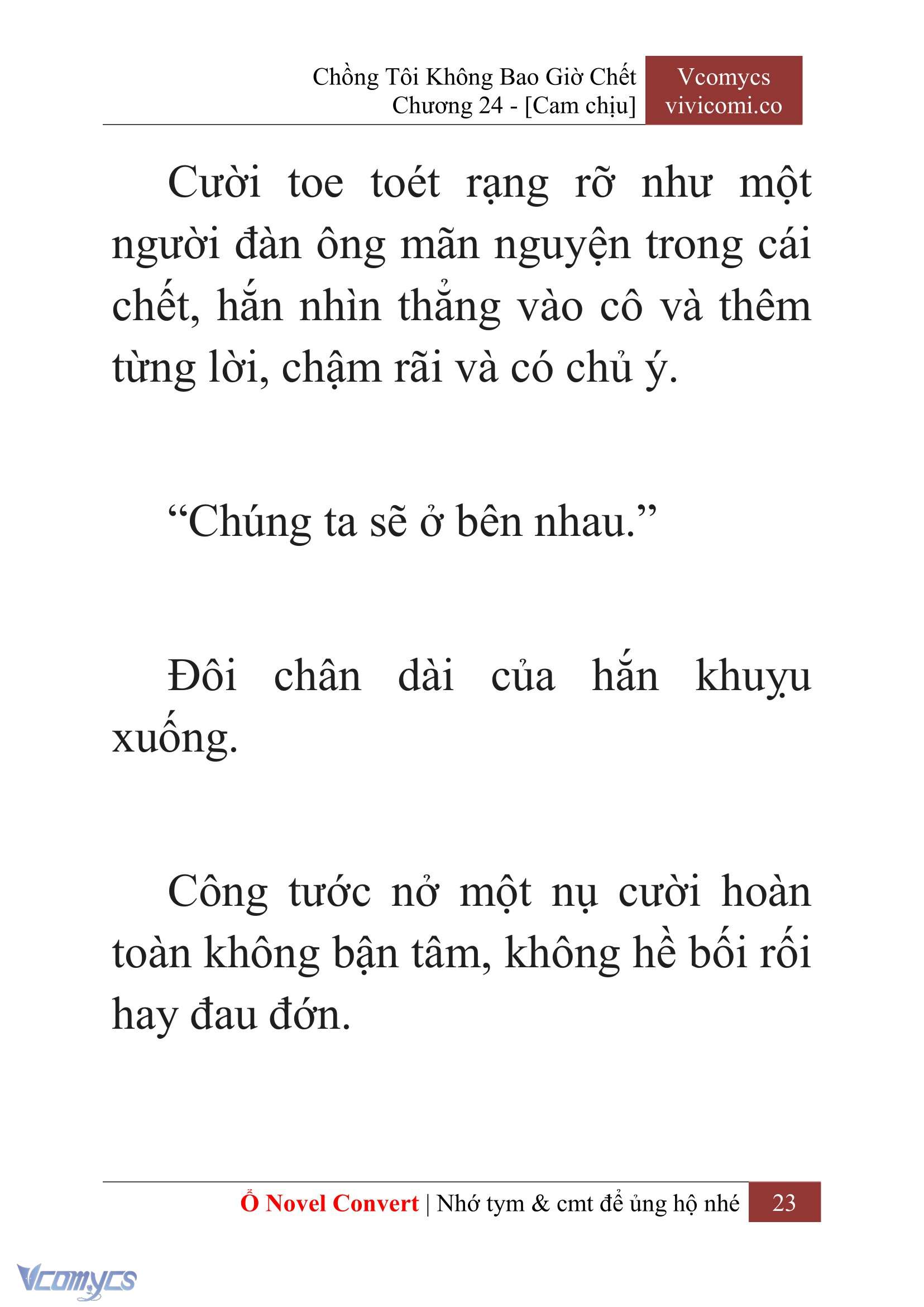 [Novel] Chồng Tôi Không Bao Giờ Chết Chap 24 - Trang 2