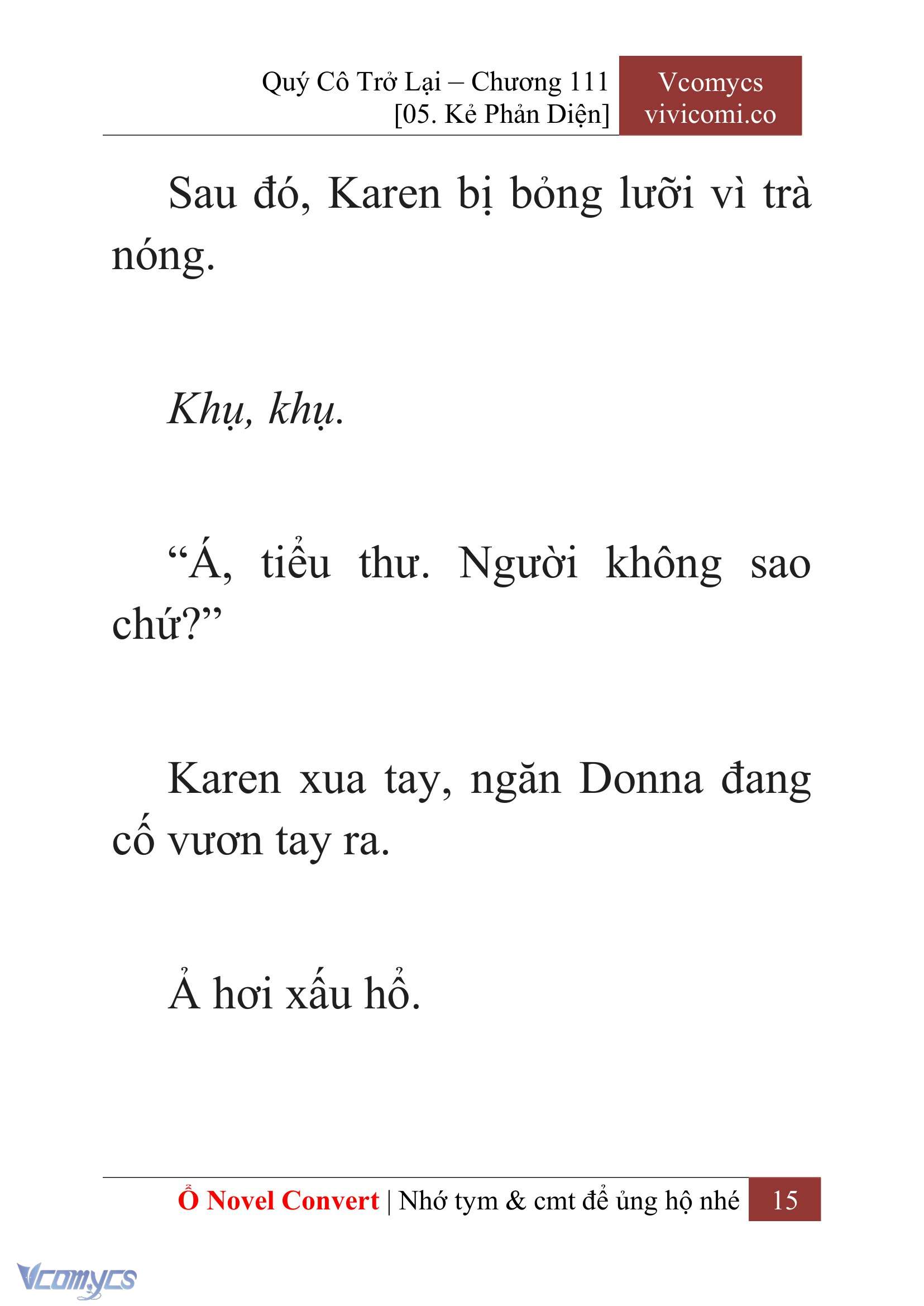 [Novel] Quý Cô Trở Lại Chap 111 - Trang 2