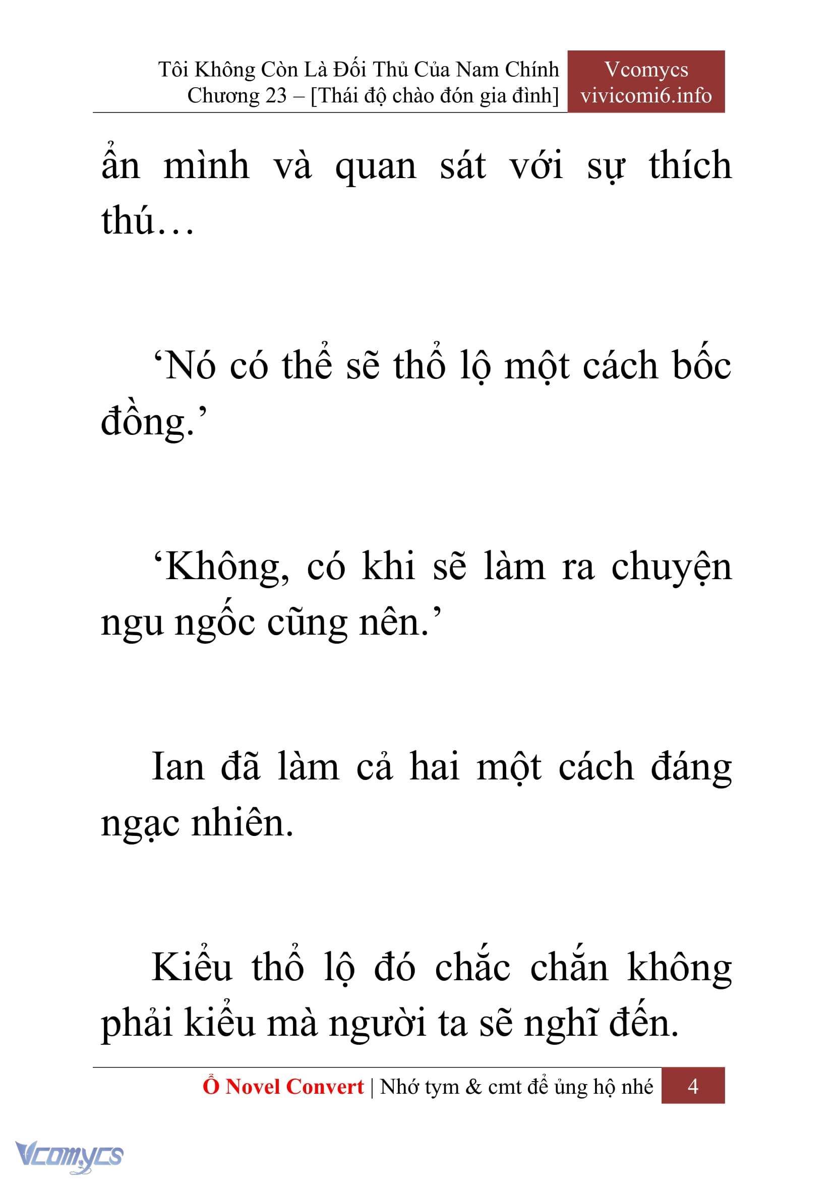 [Novel] Tôi Không Còn Là Đối Thủ Của Nam Chính Chap 23 - Trang 2
