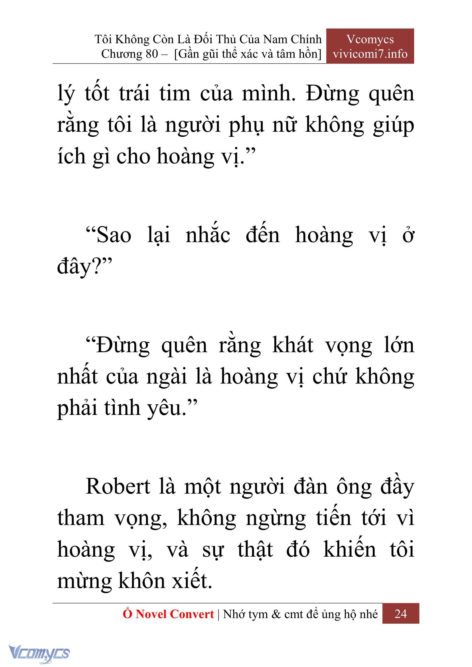 [Novel] Tôi Không Còn Là Đối Thủ Của Nam Chính Chap 80 - Trang 2