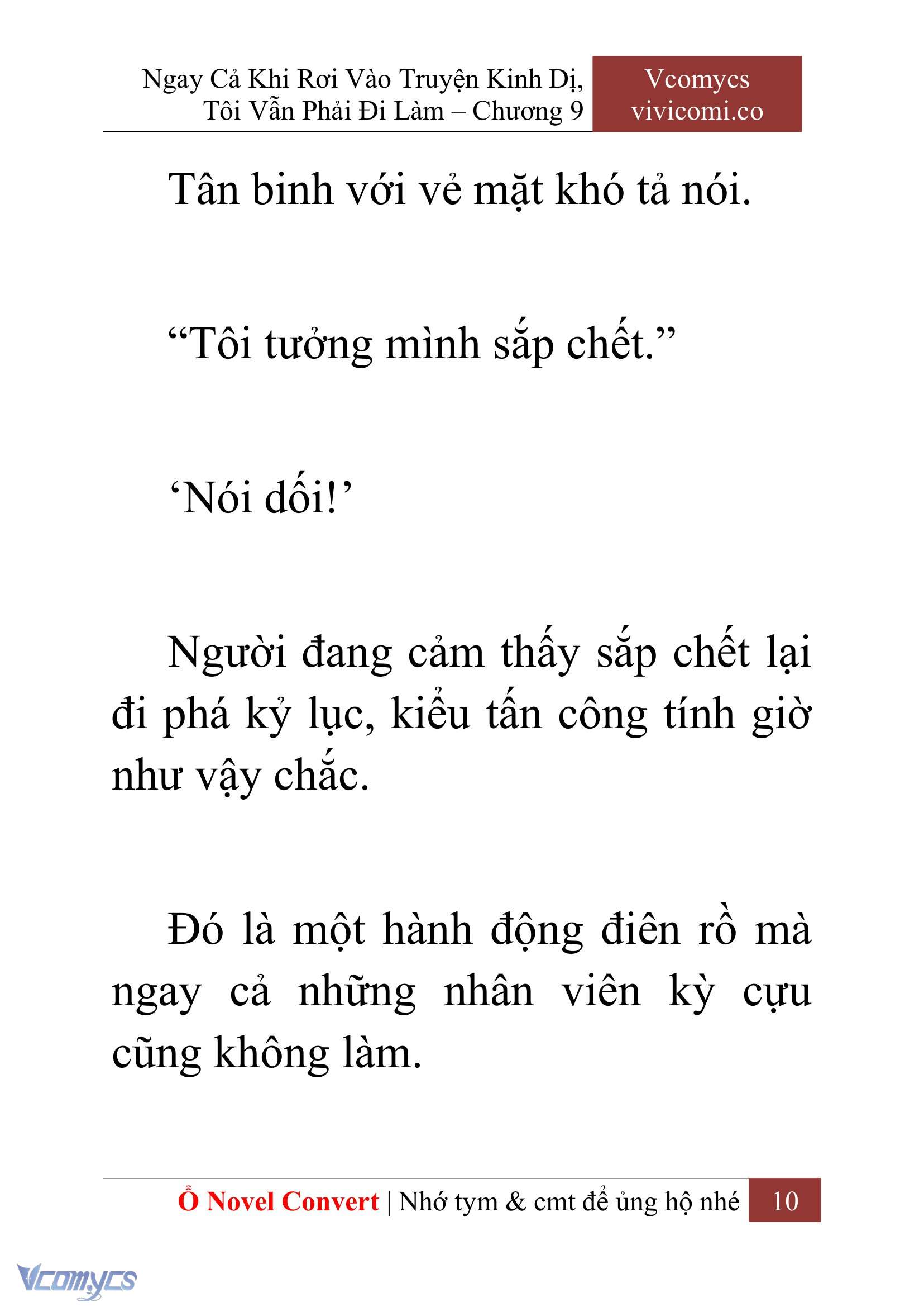 [Novel] Ngay Cả Khi Rơi Vào Truyện Kinh Dị, Tôi Vẫn Phải Đi Làm Chap 9 - Trang 2