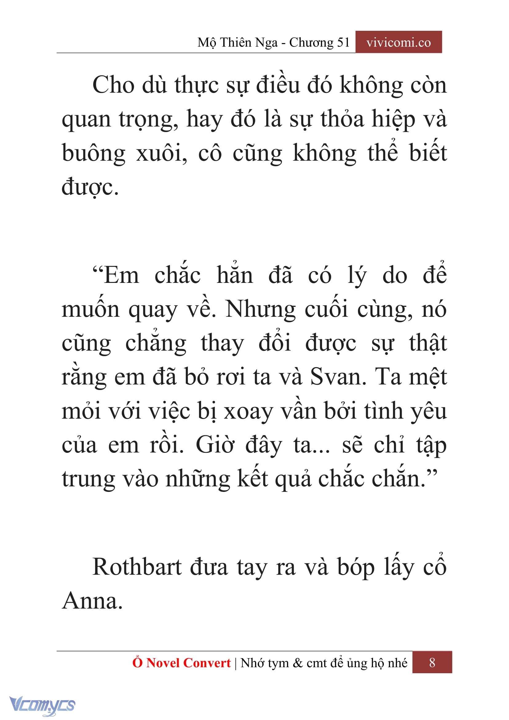 [Novel] Mộ Thiên Nga Chap 51 - Next Chap 52