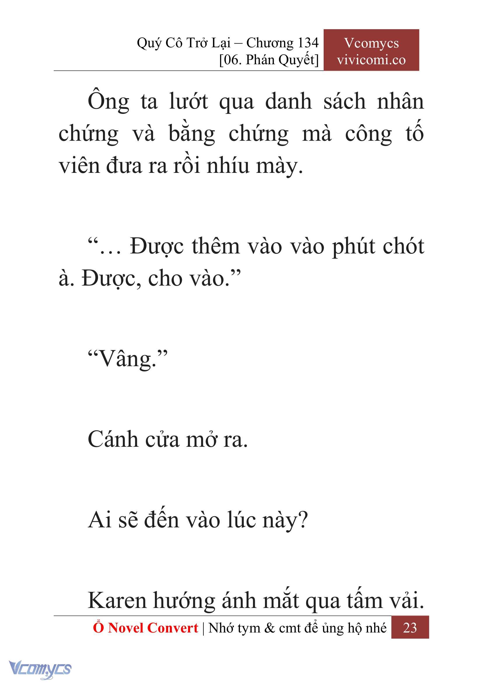 [Novel] Quý Cô Trở Lại Chap 134 - Trang 2