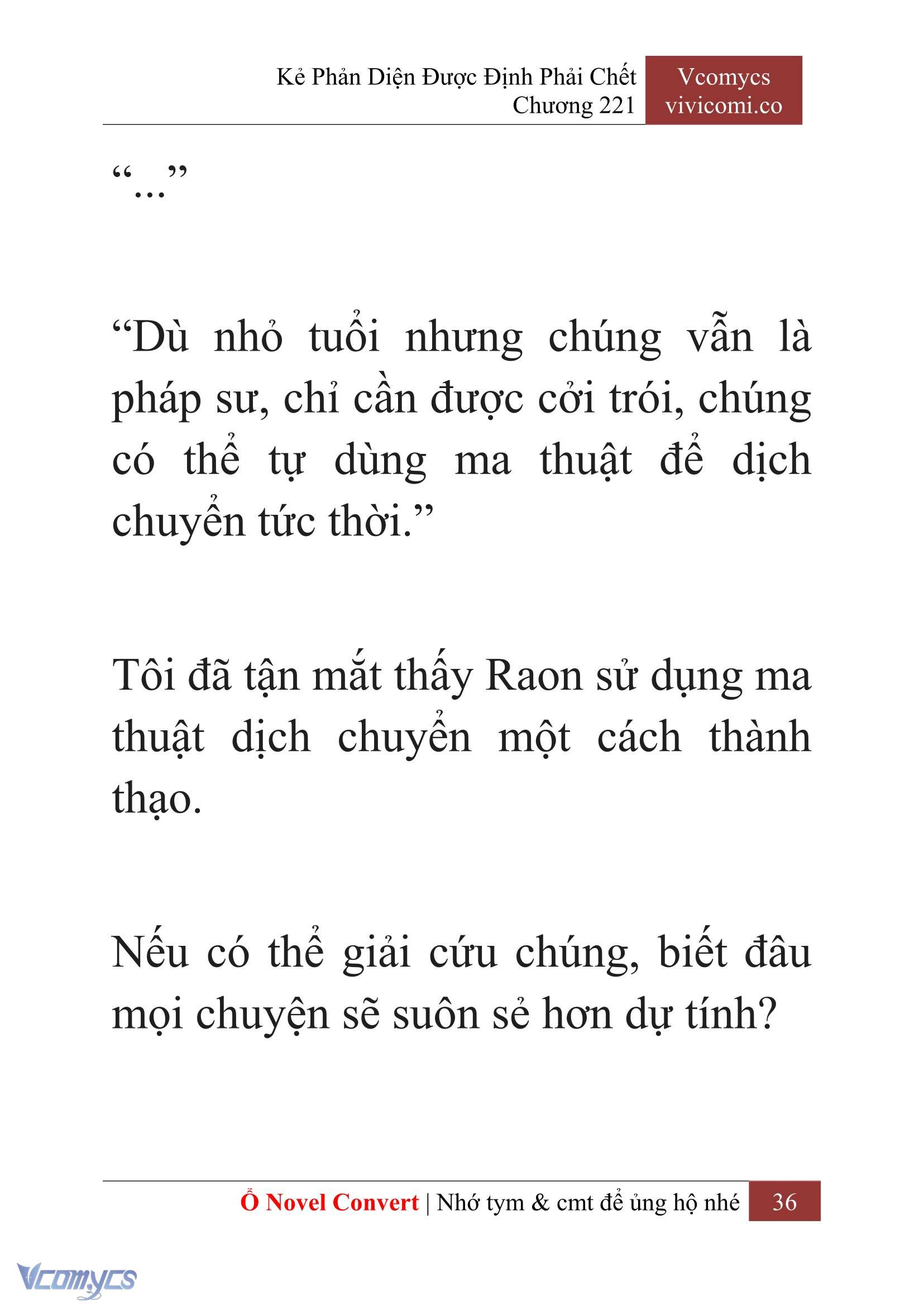 [Novel] Kẻ Phản Diện Được Định Phải Chết Chap 221 - Trang 2