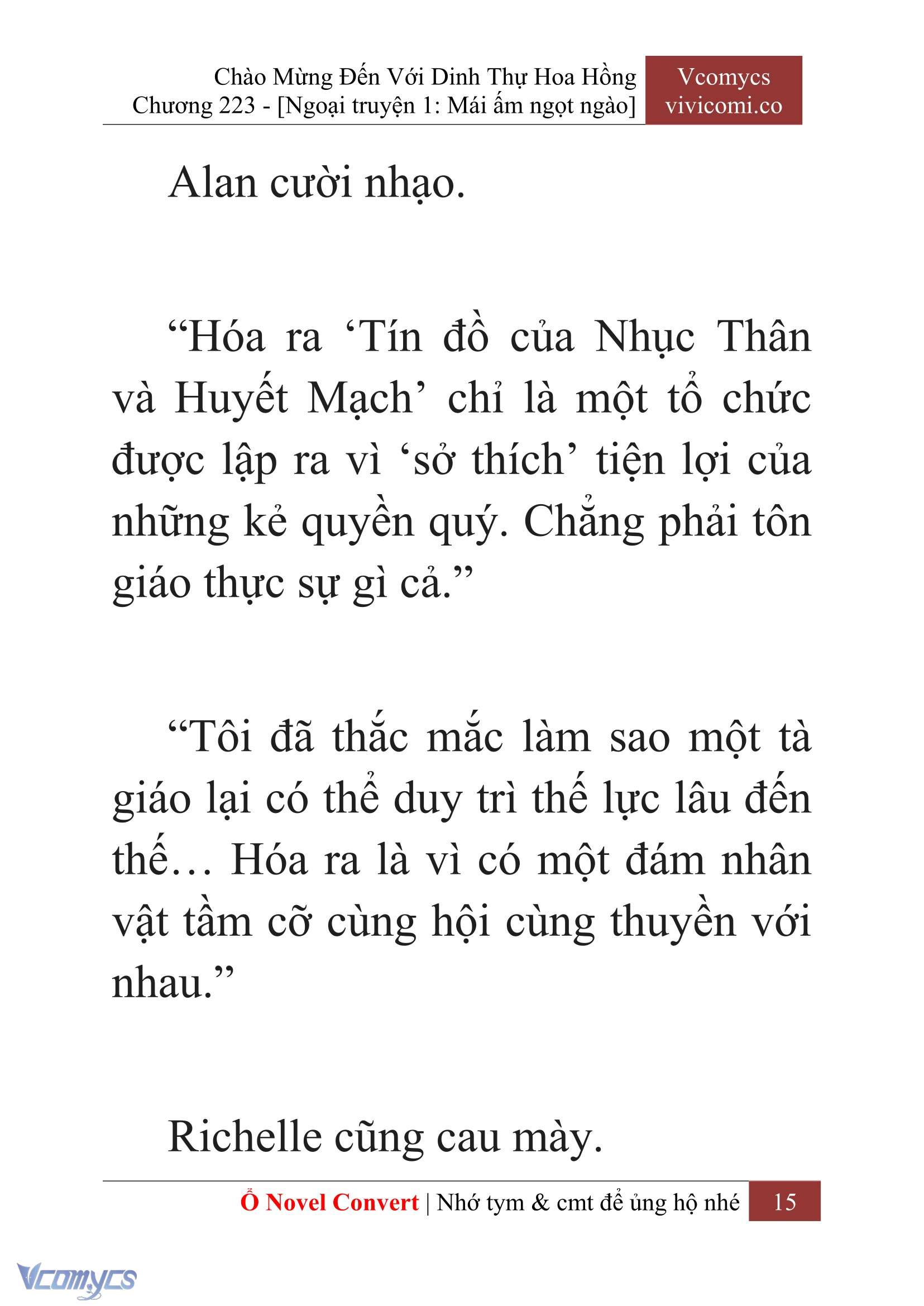 [Novel] Chào Mừng Đến Với Dinh Thự Hoa Hồng Chap 223 - Trang 2
