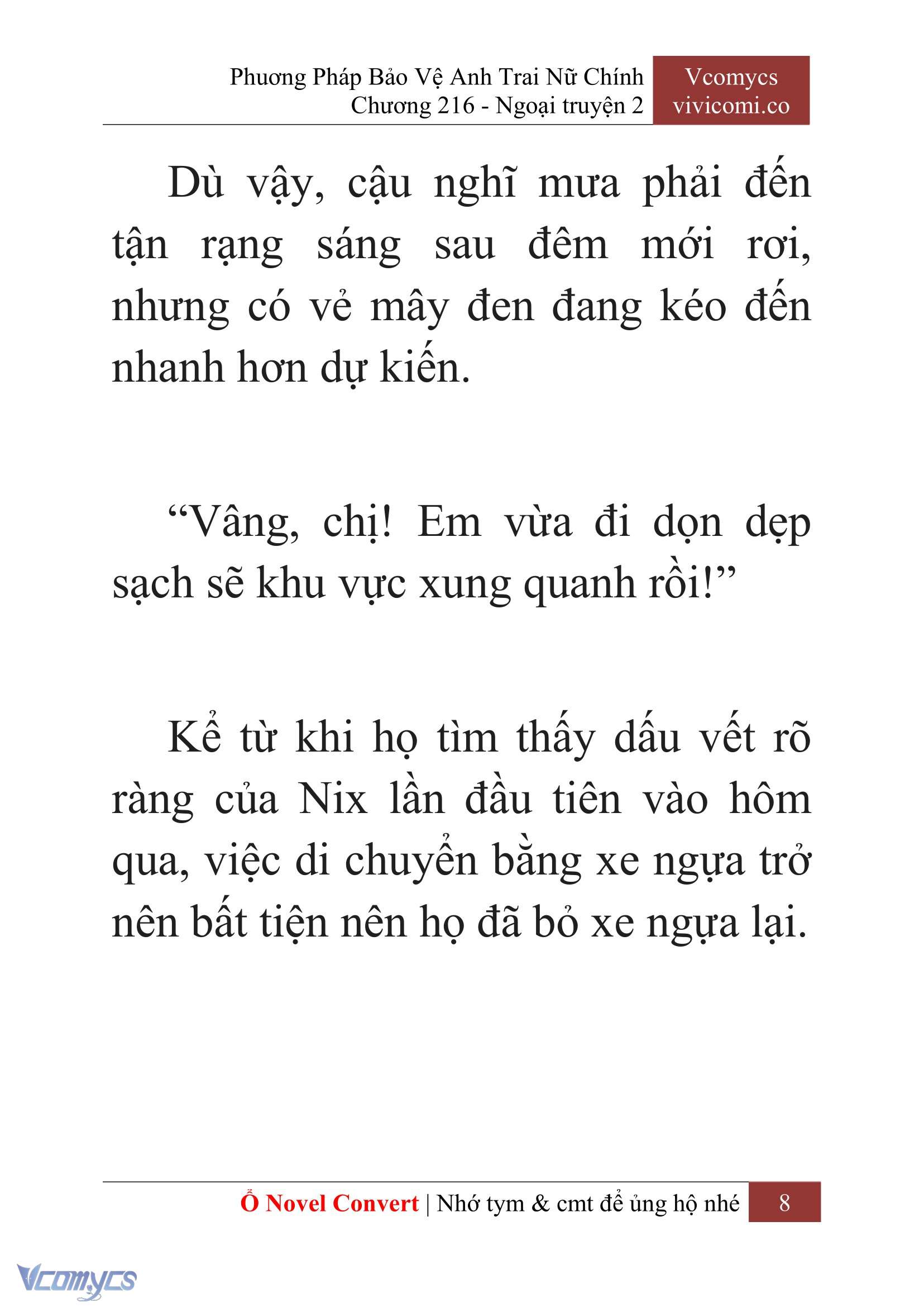 [Novel] Phương Pháp Bảo Vệ Anh Trai Nữ Chính Chap 216 - Trang 2